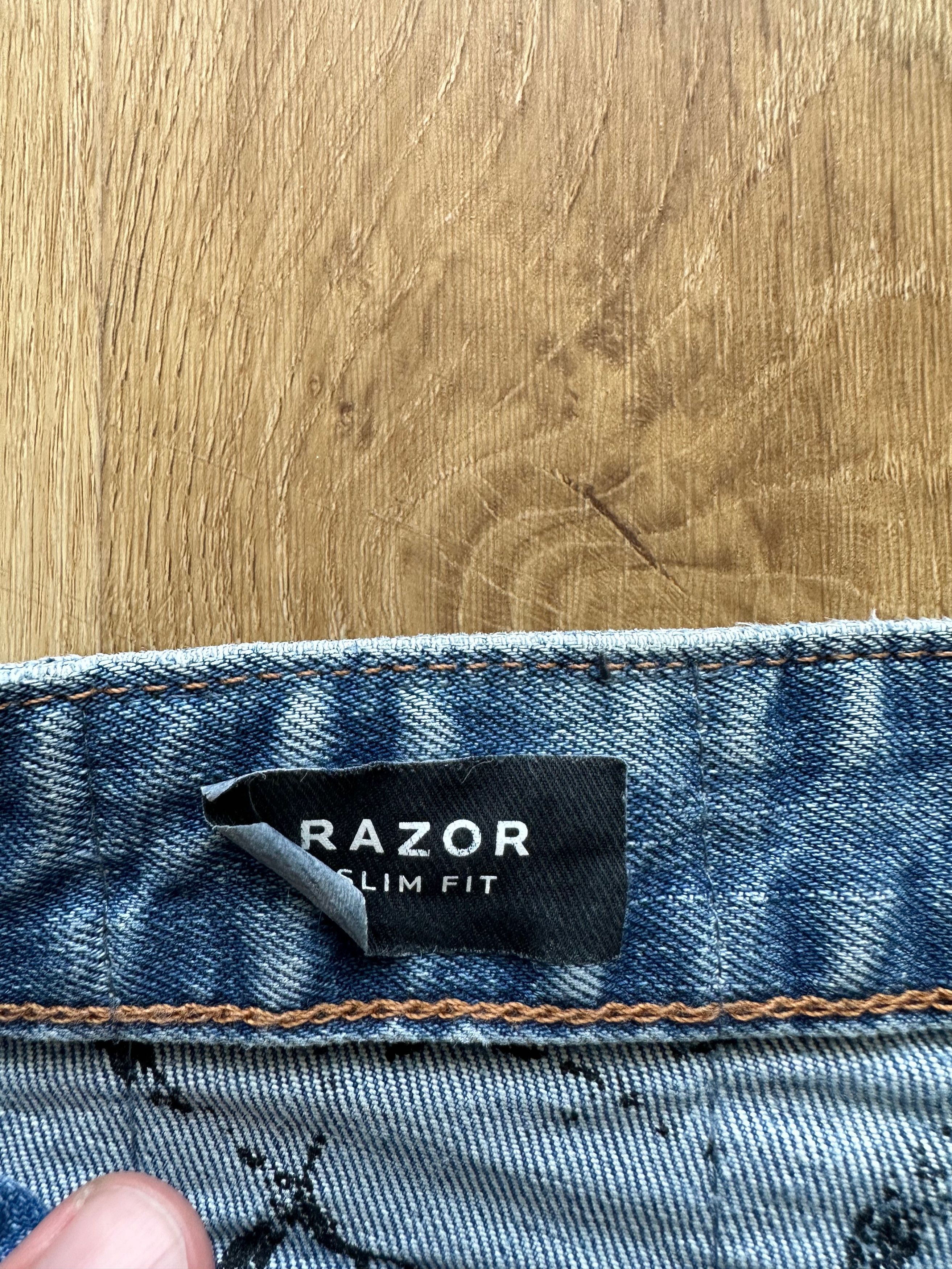 DENHAM DENHAM Razor Slim Fit washed denim faded jeants pants Size US 34 / EU 50 - 4 Thumbnail