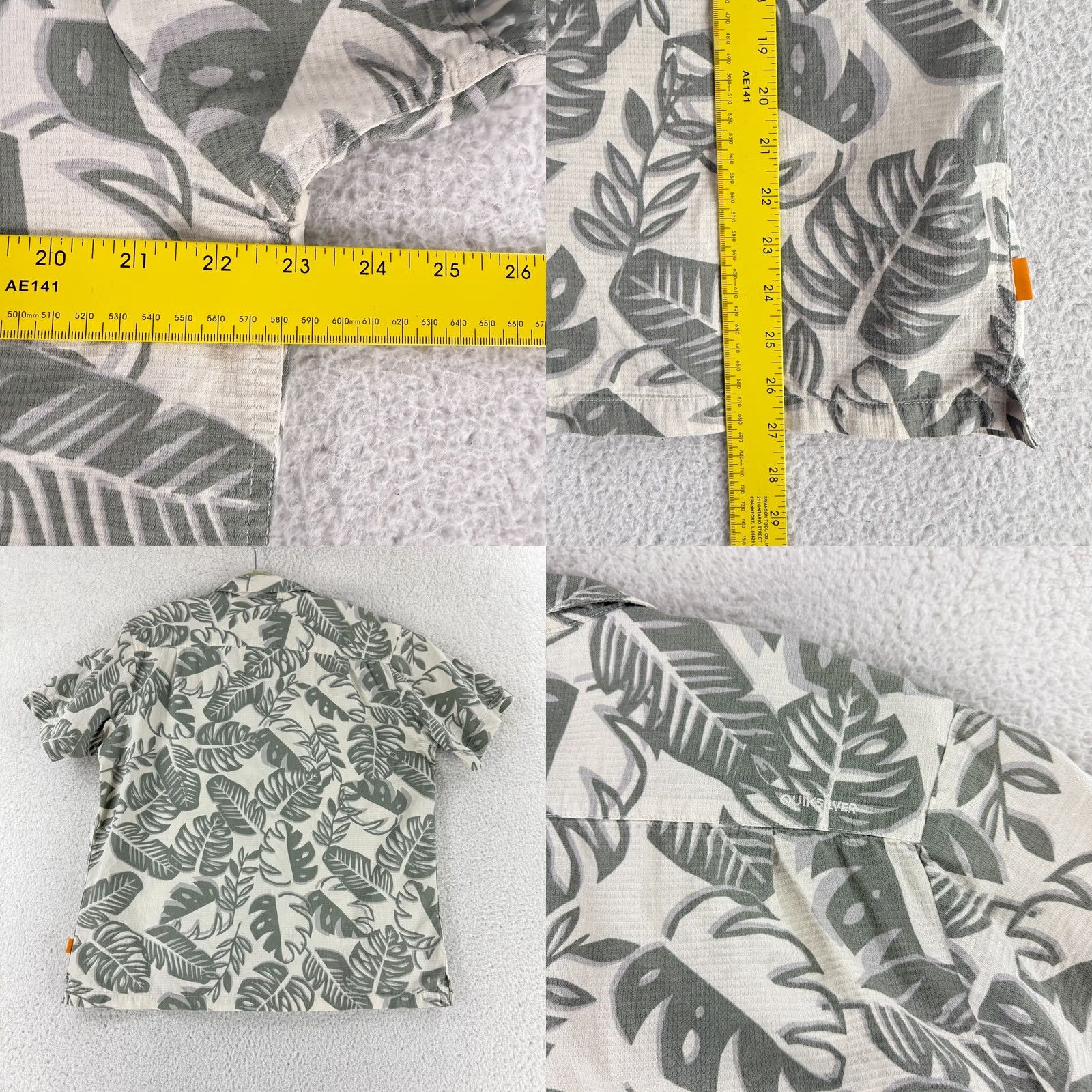 Quiksilver Quiksilver Waterman Collection Shirt Mens Large Green Jungle Life Tropical Camp Button-Up Size US L / EU 52-54 / 3 - 9 Thumbnail