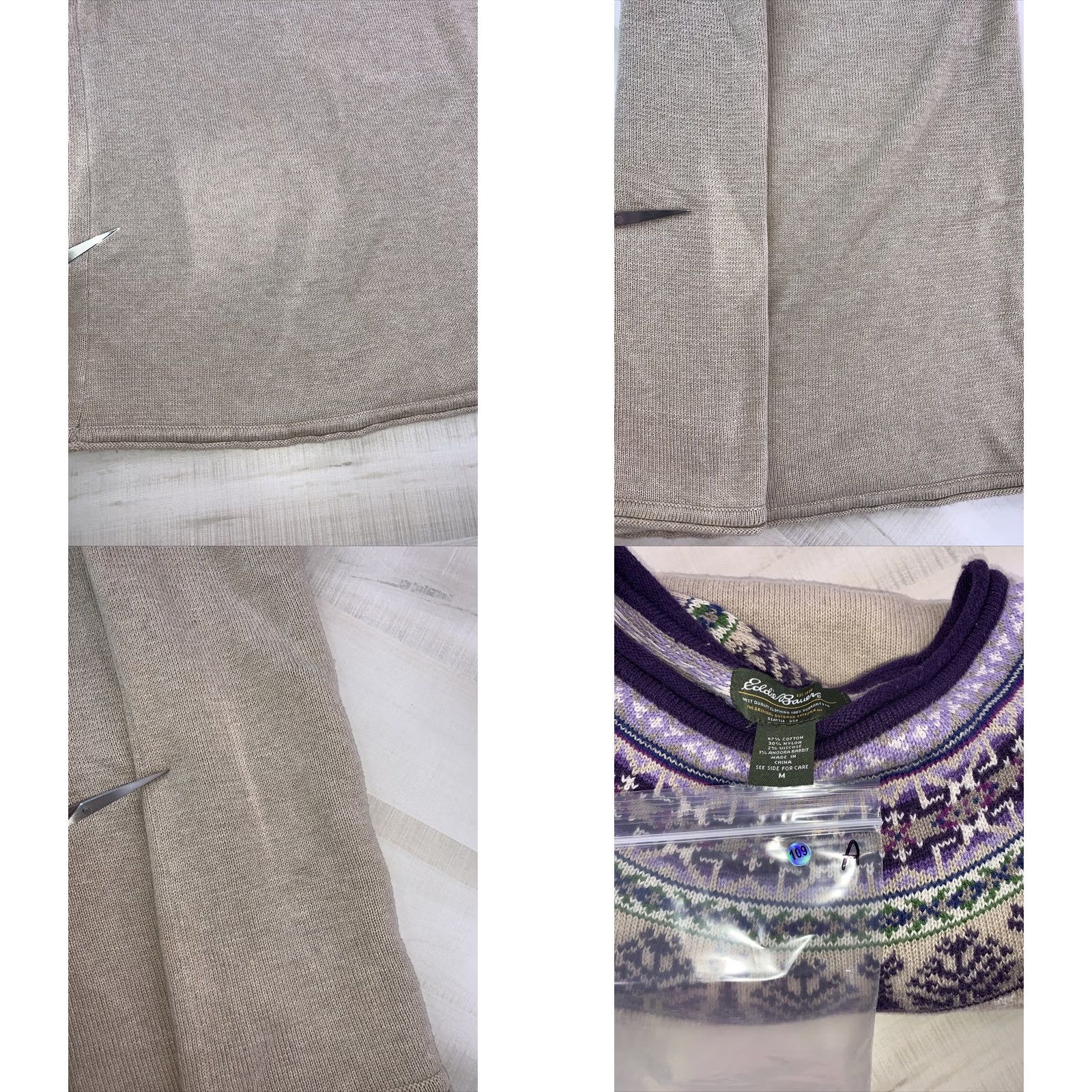 Eddie Bauer Eddie Bauer Cotton Angora Blend Women’s Knit Roll Collar Sweater Medium Size M / US 6-8 / IT 42-44 - 8 Thumbnail