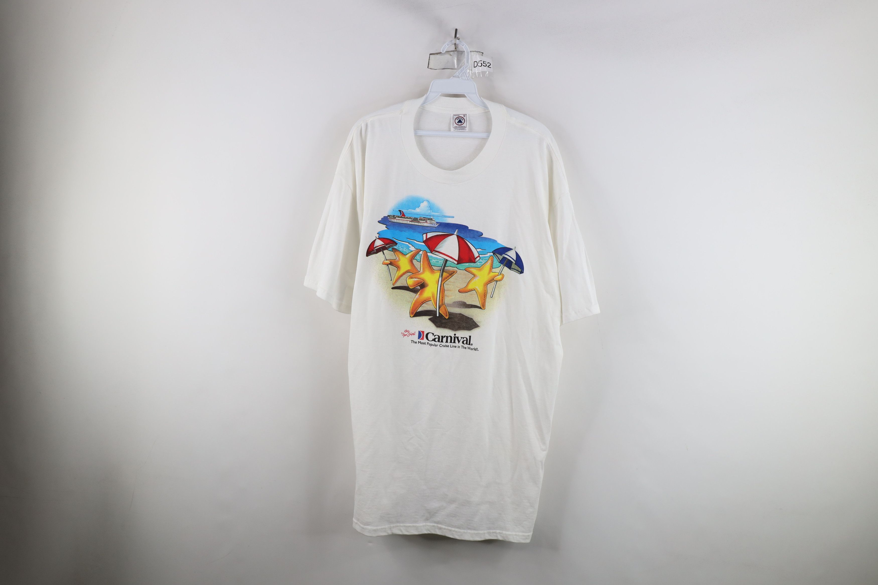 Vintage Vintage 90s Carnival Starfish Beach Short Sleeve T-Shirt Size US XL / EU 56 / 4 - 1 Thumbnail
