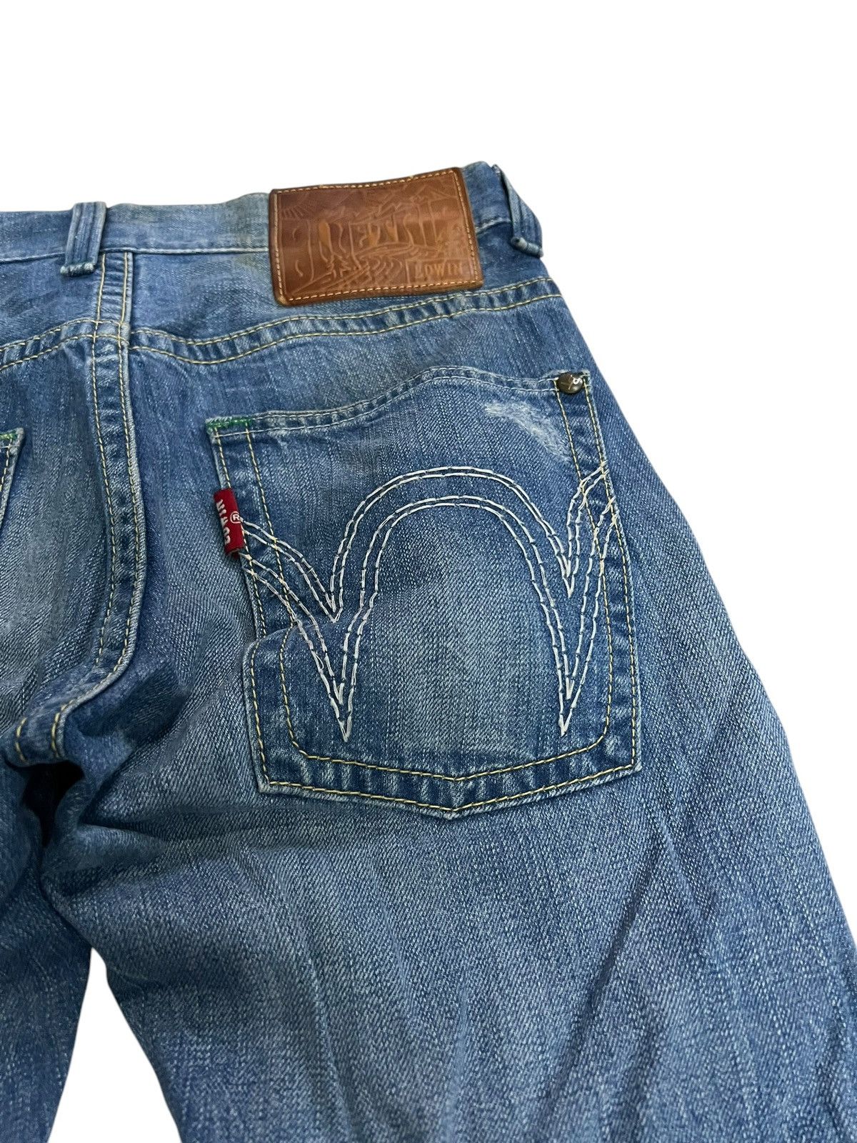 Edwin × If Six Was Nine 🌈Edwin Blue Trip Distressed Jean Japan Size US 30 / EU 46 - 13 Thumbnail