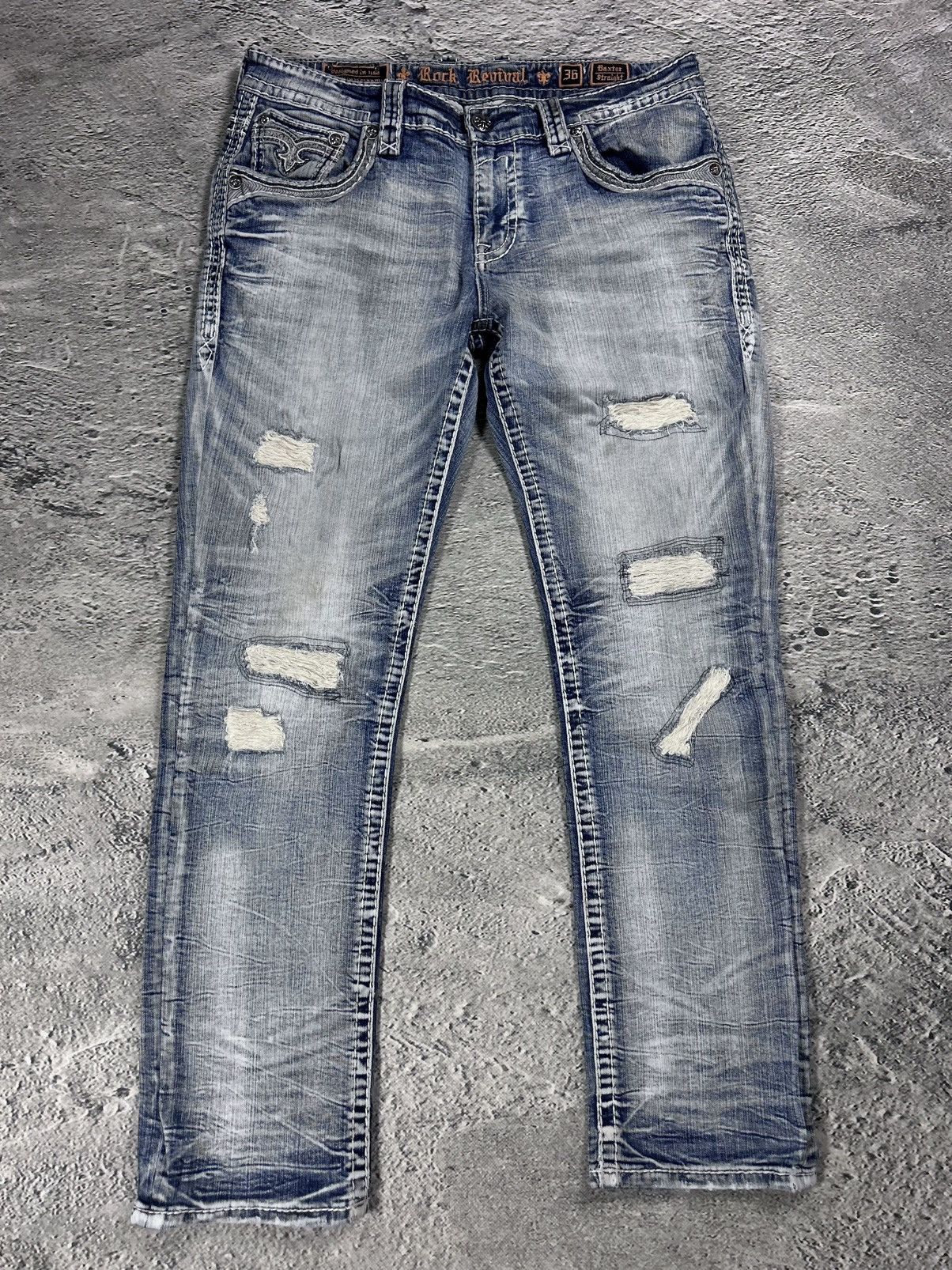 Rock Revival Rock Revival vintage baby blue jeans Y2K straight jamon Size US 36 / EU 52 - 6 Thumbnail