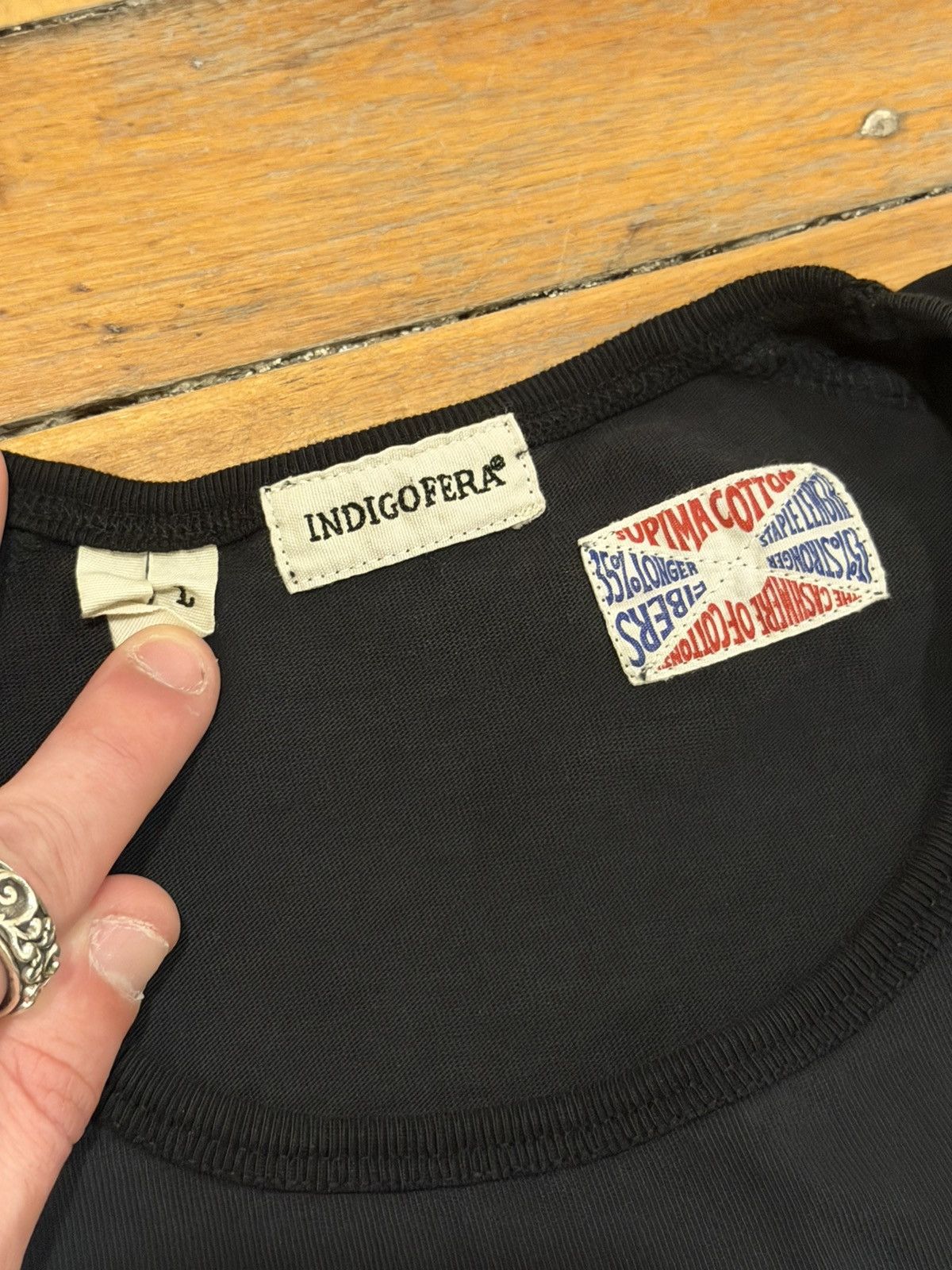 Indigofera Indigofera two tone black half sleeve shirt Size US L / EU 52-54 / 3 - 5 Thumbnail