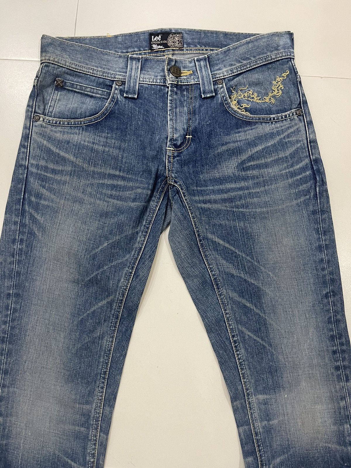Vintage FLARE JEANS MIDAS x LEE Union Made Bootcut Distressed Size US 31 - 3 Thumbnail
