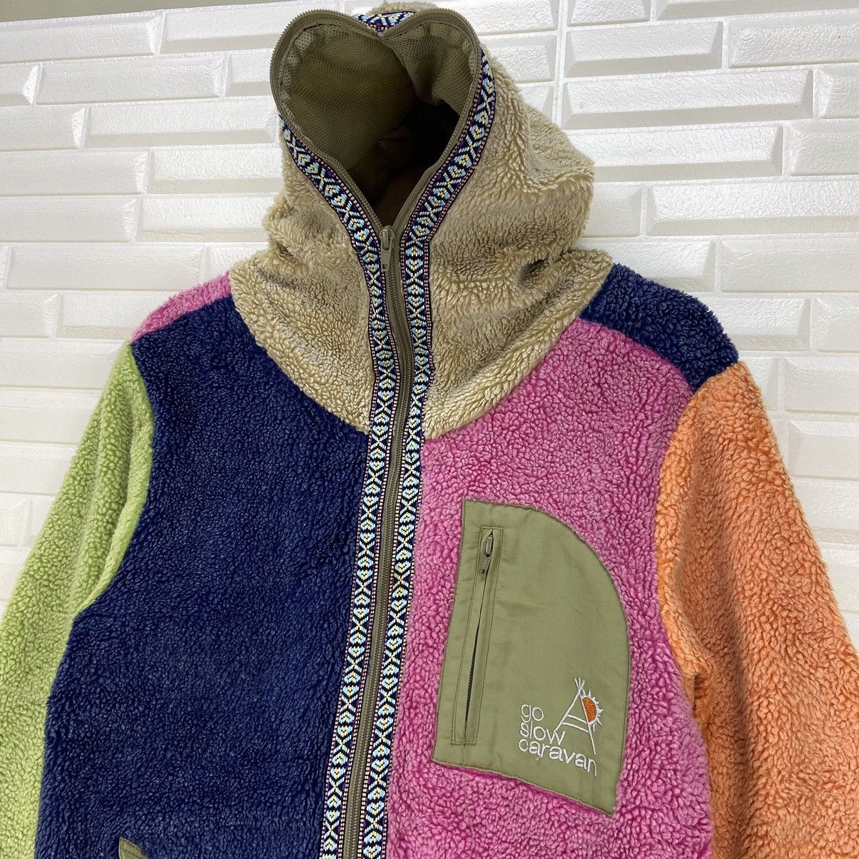 Japanese Brand × go slow caravan Colourful🔥Go Slow Caravan Color Block Fleece Sherpa Jacket Size US S / EU 44-46 / 1 - 3 Thumbnail