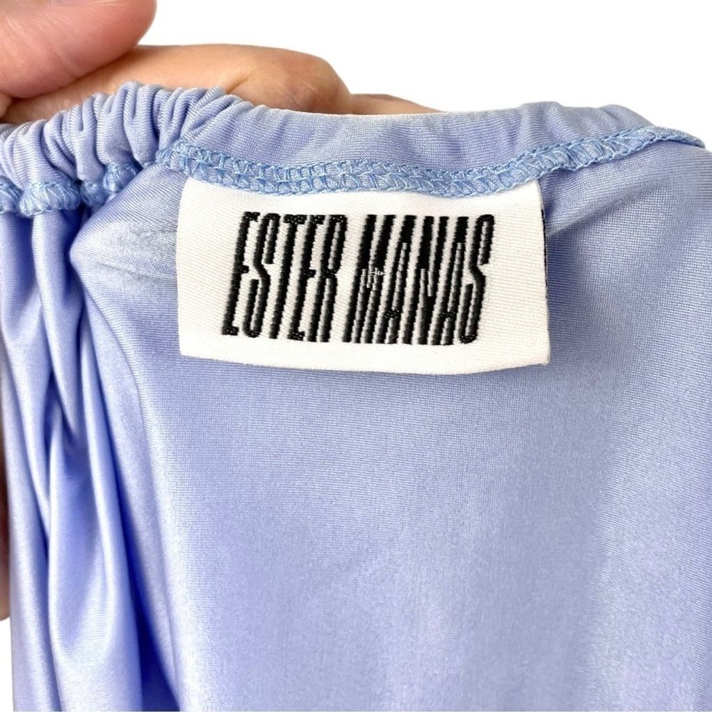 Other Ester Manas Periwinkle One Size Ruched Stretch Midi Dress Size ONE SIZE - 4 Thumbnail