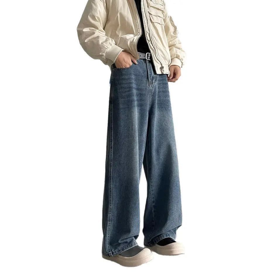 Japanese Brand Retro loose straight leg casual jeans Size US 32 / EU 48 - 4 Thumbnail