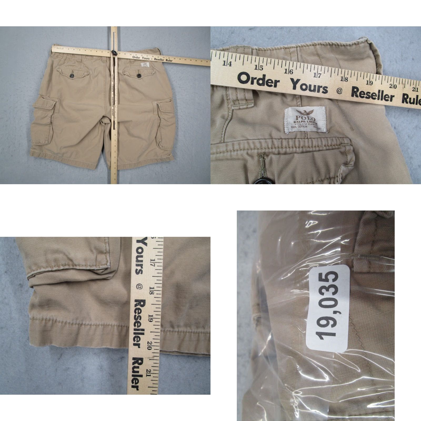 Polo Ralph Lauren Polo Ralph Lauren Cargo Shorts Mens 38 Beige Adjustable Waist 10" Cotton Casual Size US M / EU 48-50 / 2 - 8 Thumbnail