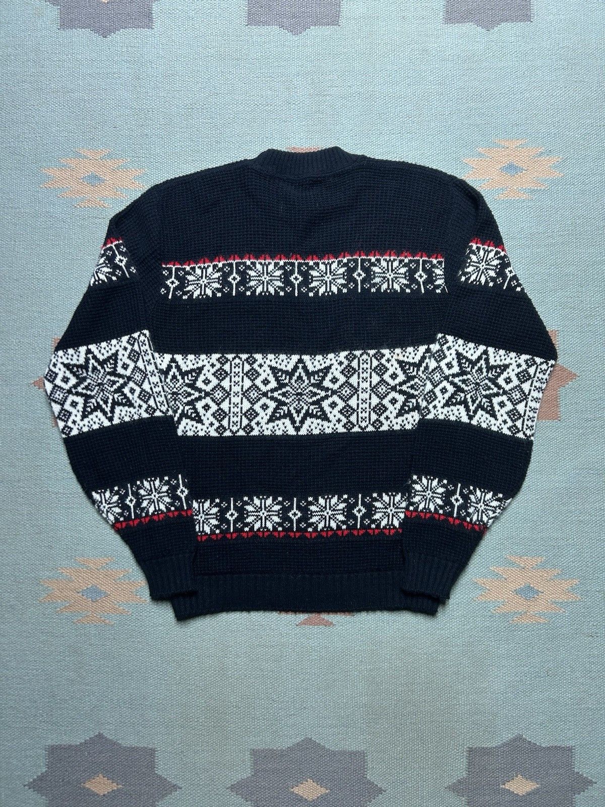 Vintage 1960s wool knit sweater Great Lakes wool Nordic snowflake M Size US M / EU 48-50 / 2 - 5 Thumbnail