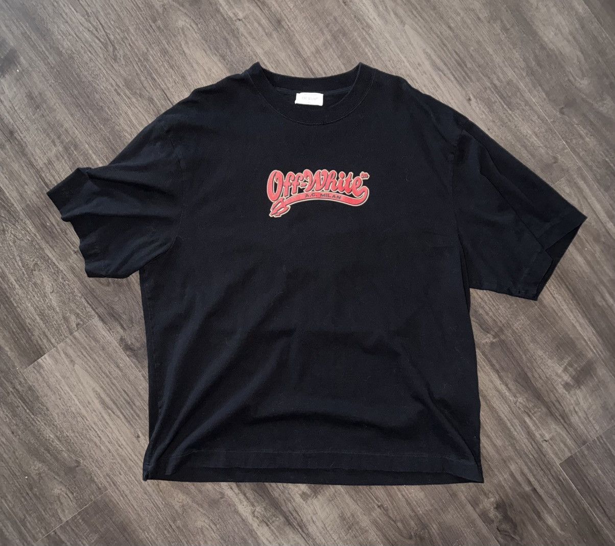 Off-White Off-White x AC Milan Exclusive Graphic Logo Tee Size US XXL / EU 58 / 5 - 1 Thumbnail