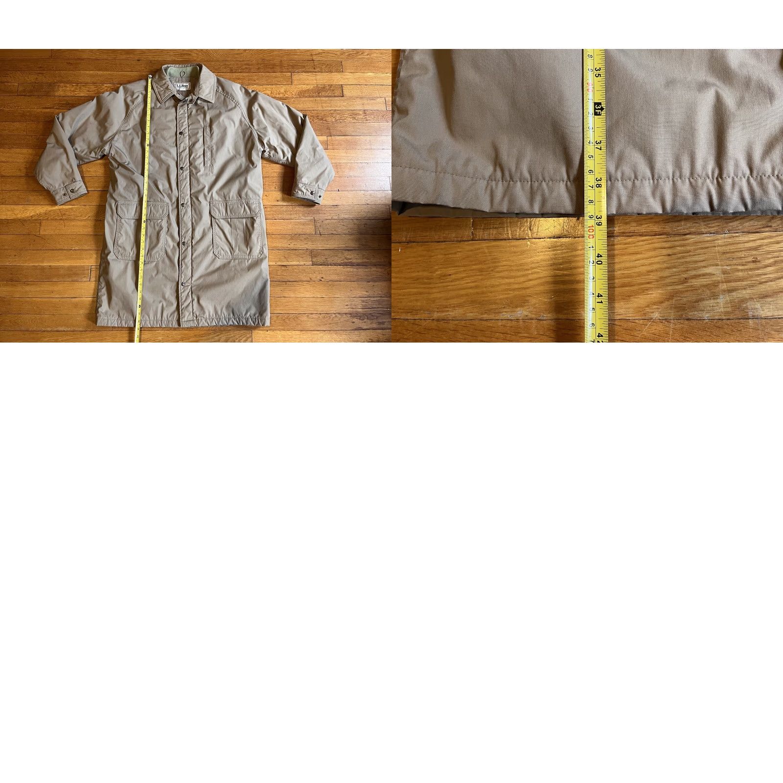 Vintage VINTAGE L.L. Bean Coat Chore Long Wool L Beige Men’s Large 90s Jackets & Coats Size US L / EU 52-54 / 3 - 9 Thumbnail