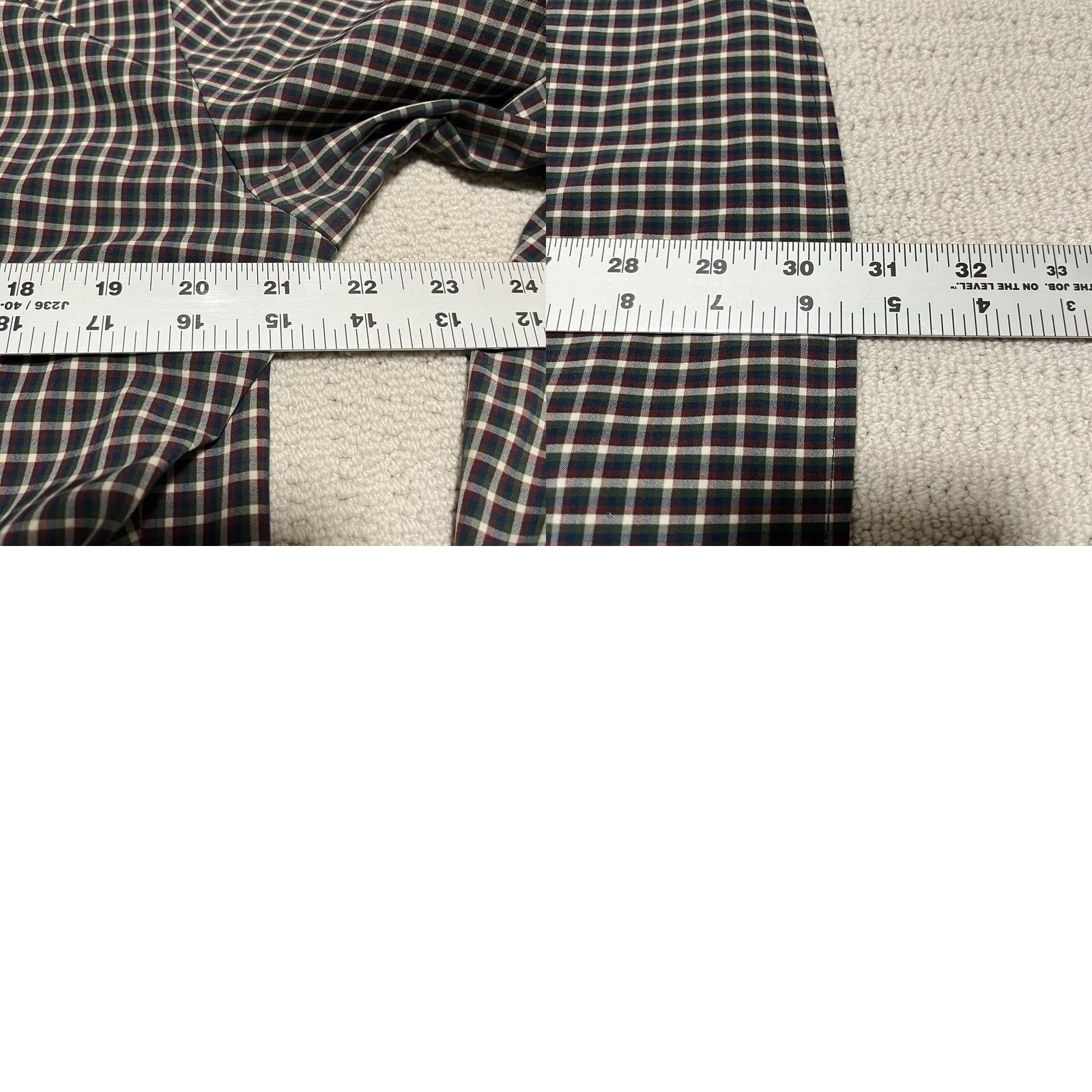 Mizzen+Main Mizzen+Main Shirt Mens Leeward Trim Fit Medium Blue and Burgundy Gingham Check Button-Up Long Sleeve Collared Twill Knit Size US M / EU 48-50 / 2 - 8 Thumbnail