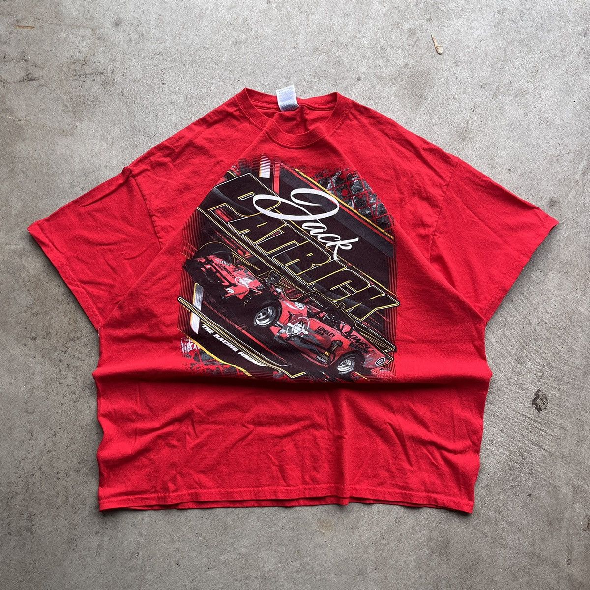 Gildan Vintage Jack Patrick NASCAR Red Graphic T Shirt Size US XXL / EU 58 / 5 - 1 Thumbnail