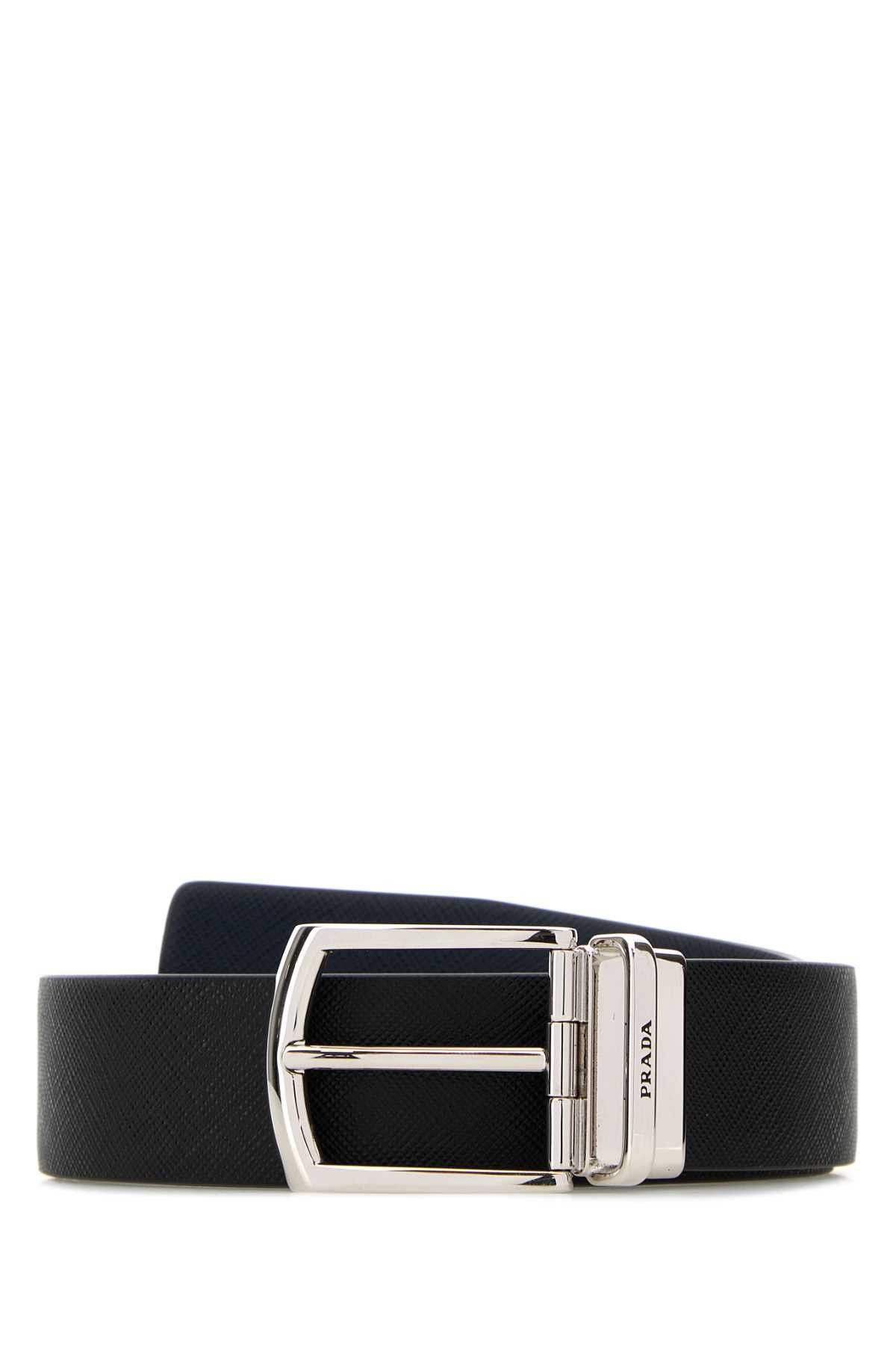 Prada Black Leather Belt Size ONE SIZE - 1 Thumbnail