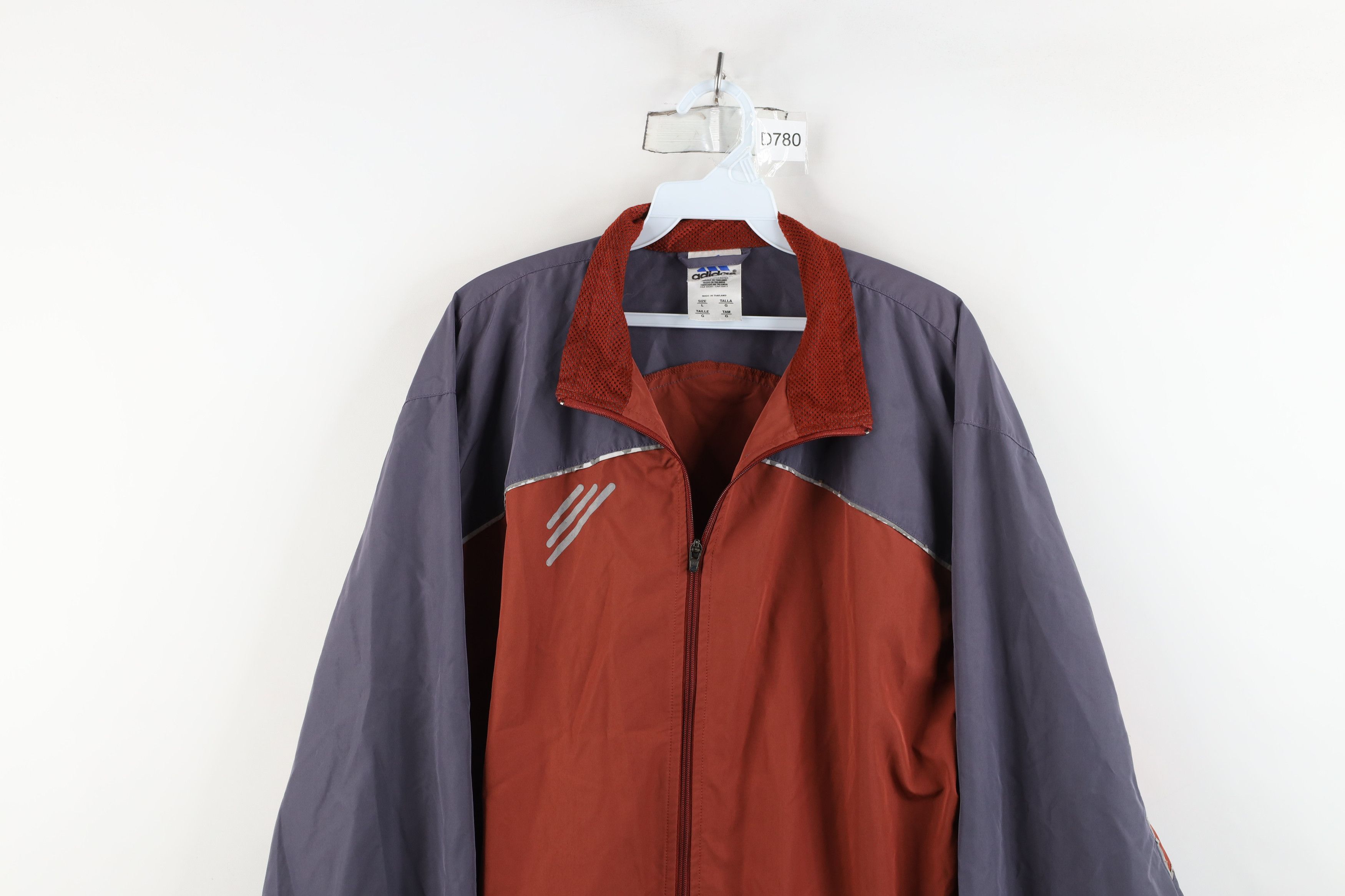 Adidas × Vintage Vintage 90s Adidas Spell Out Reflective Windbreaker Jacket Size US M / EU 48-50 / 2 - 2 Thumbnail