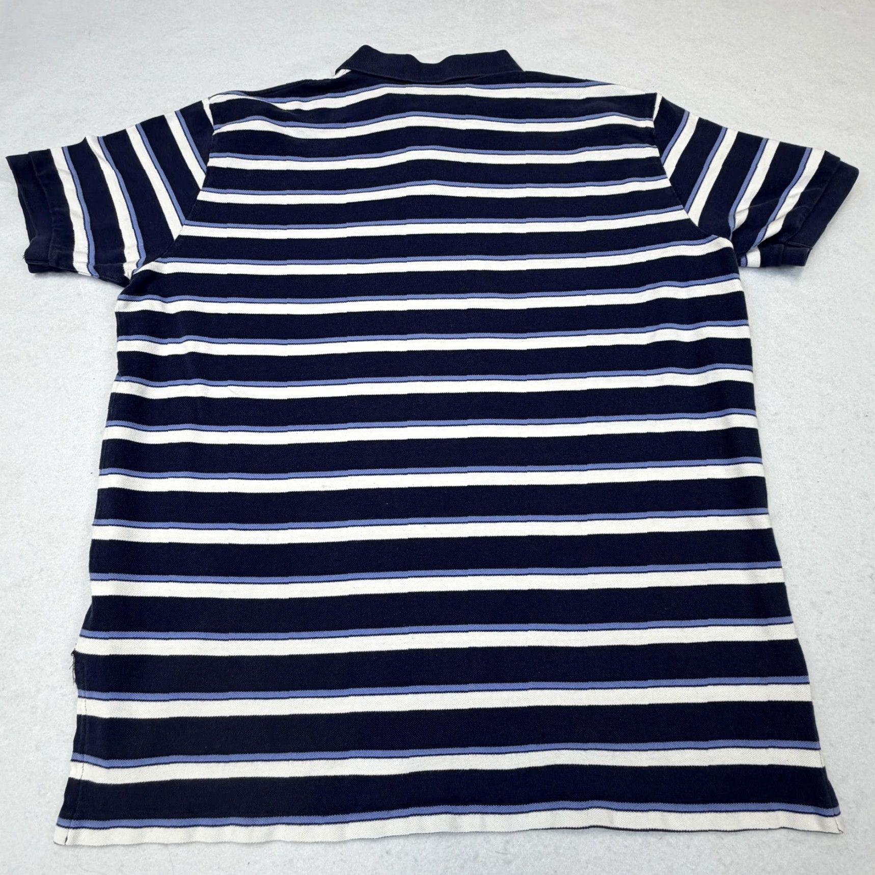 Polo Ralph Lauren Polo Ralph Lauren Polo Shirt Mens 2XL Blue White Striped Classic Cotton Casual Polo Shirt Mens Blue White Striped 2XL Size US XXL / EU 58 / 5 - 5 Thumbnail