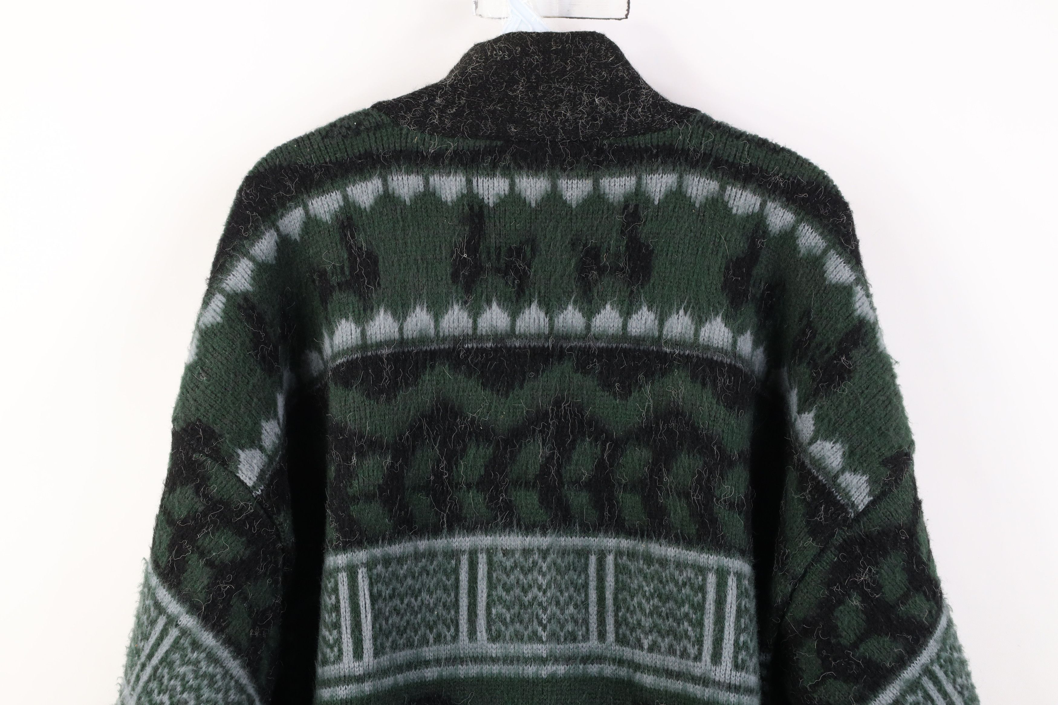 Vintage Vintage 90s Streetwear Wool Knit Shawl Cardigan Sweater USA Size US L / EU 52-54 / 3 - 11 Thumbnail