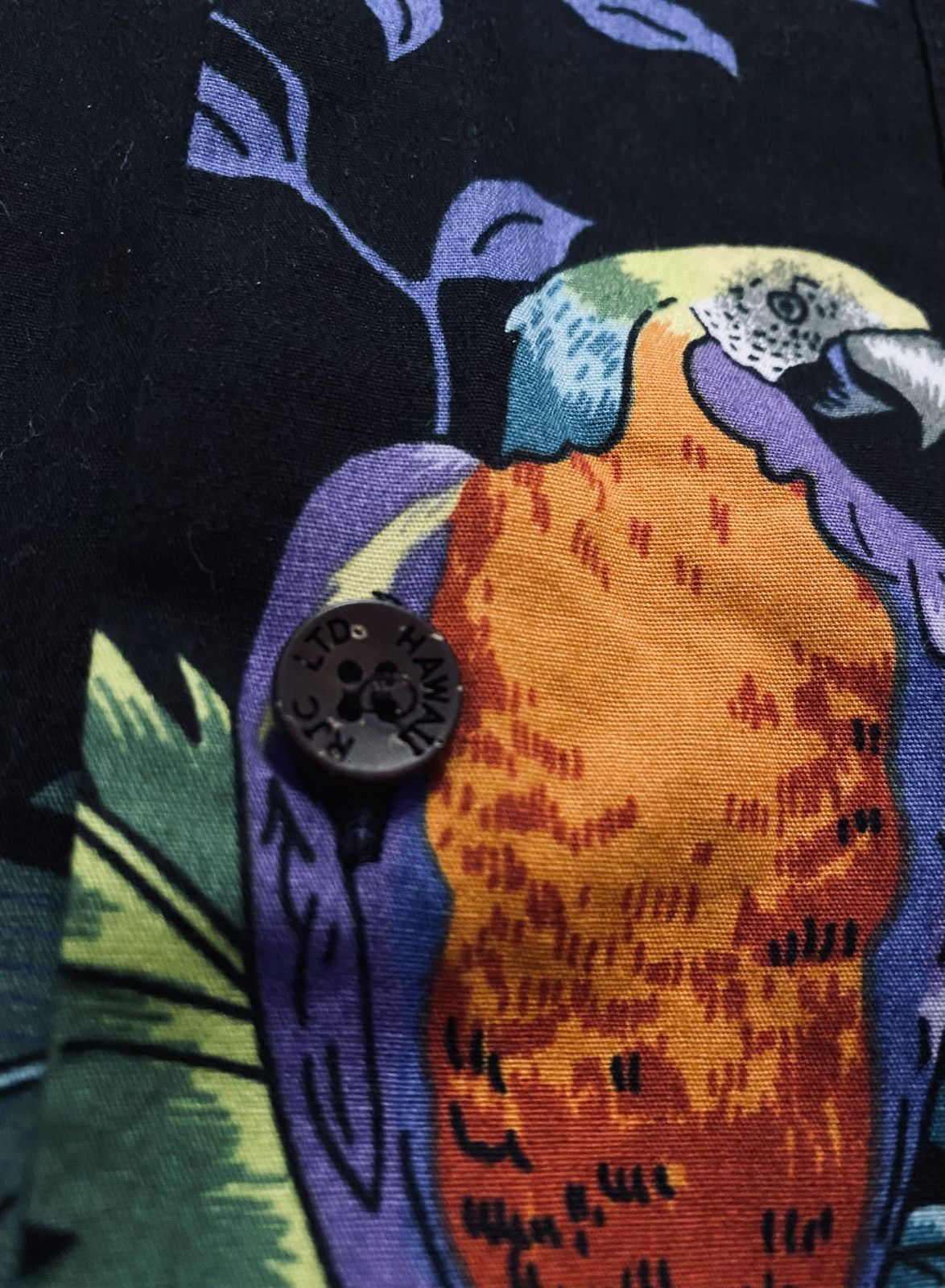 Other RJC Made in USA Black "Parrots Paradise" Hawaiian Shirt L Size US L / EU 52-54 / 3 - 4 Thumbnail