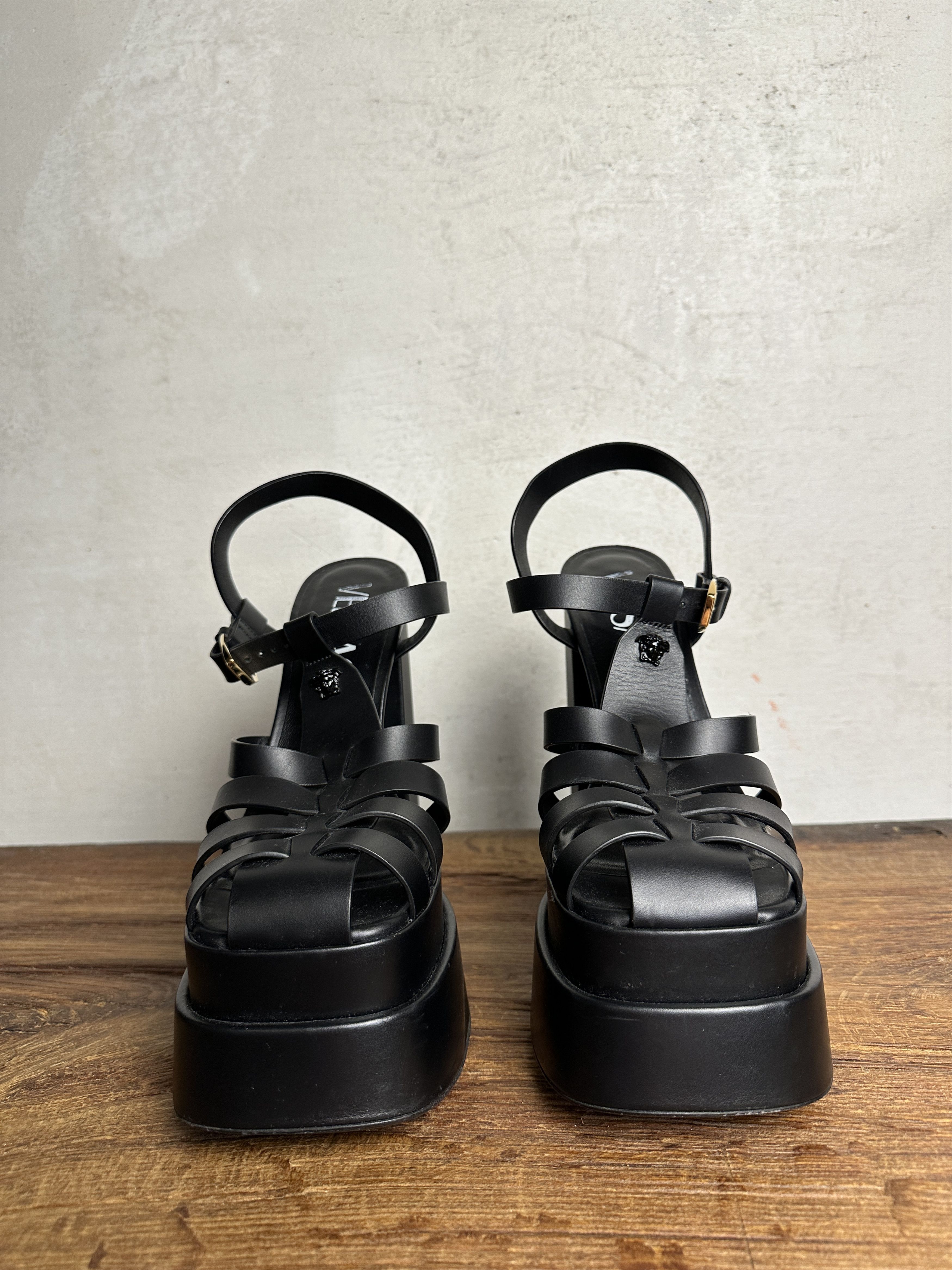 Versace Versace Black La Medusa Platform Sandals Size US 11 / IT 41 - 4 Thumbnail