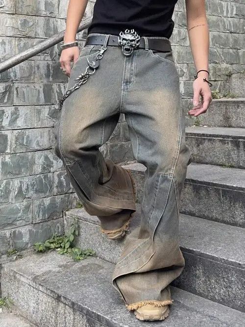 Japanese Brand × Vintage Flared Relaxed Wide Leg Jeans Futuristic Size US 32 / EU 48 - 2 Thumbnail