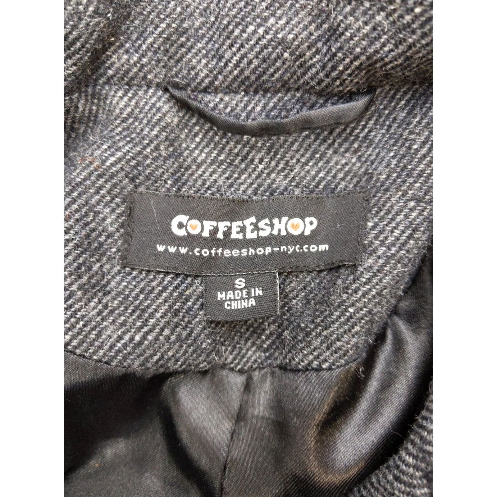Vintage Coffeeshop Womens Small Gray Wool Blend Belted Pleated Trench Lined Tweed Coat Size S / US 4 / IT 40 - 5 Thumbnail
