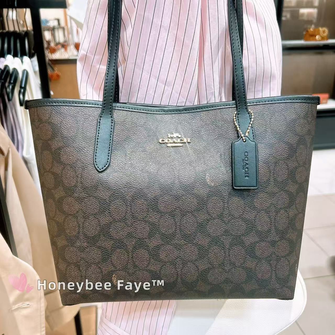 Coach Medium City Tote Bag In Signature Canvas CDX82 Size ONE SIZE - 2 Thumbnail