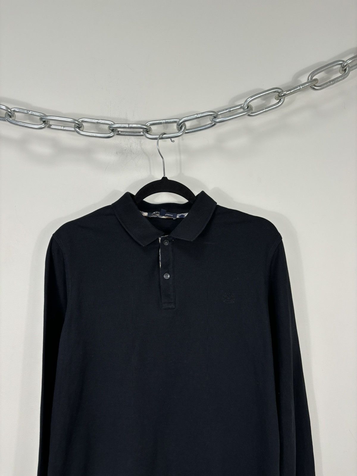 Aquascutum Vintage Aquascutum Classic Black Long Sleeve Polo Shirt Size US M / EU 48-50 / 2 - 2 Thumbnail