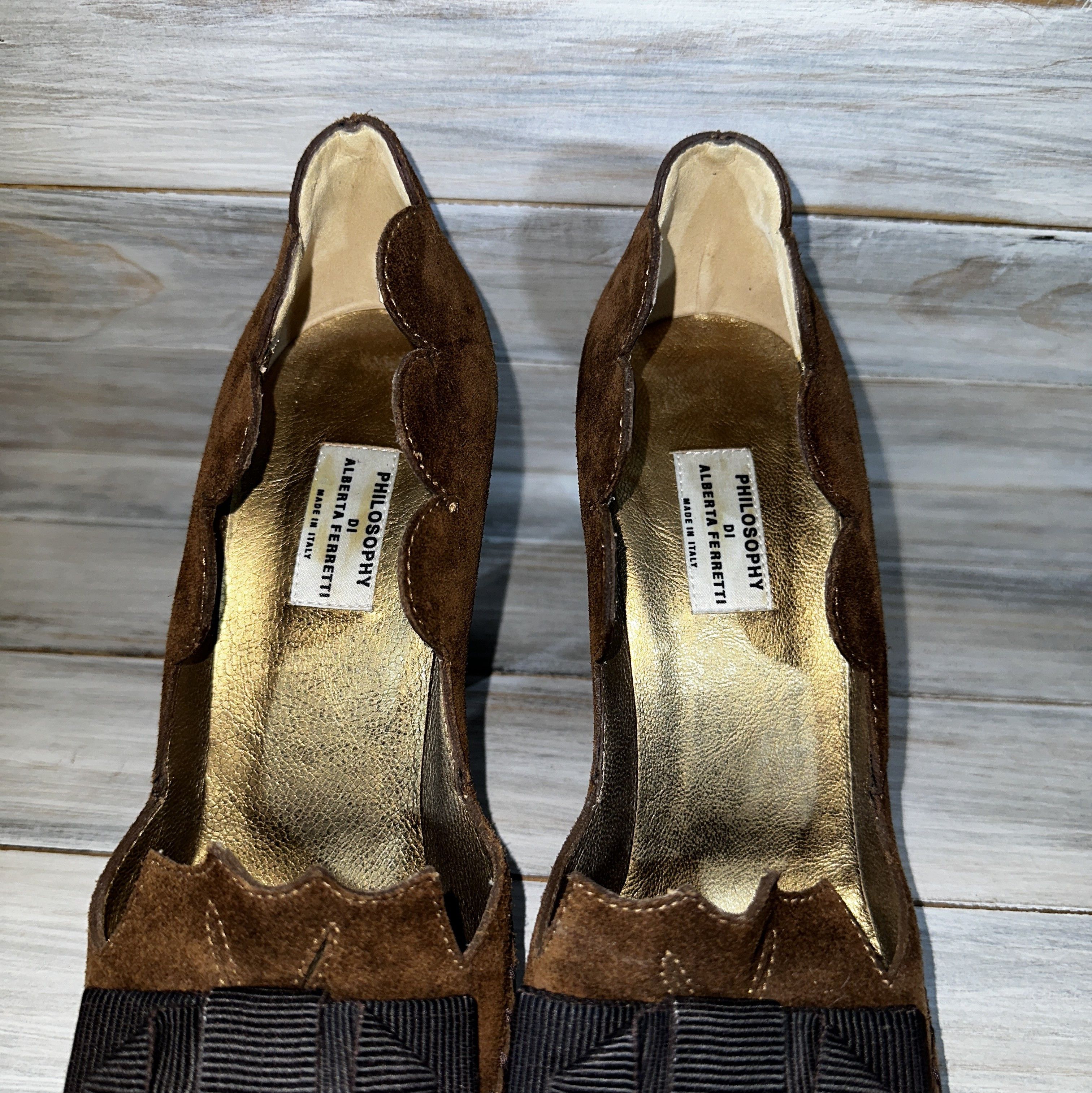 Alberta Ferretti Philosophy Di Alberta Ferretti Heels Shoes Made In Italy Size US 9 / IT 39 - 4 Thumbnail