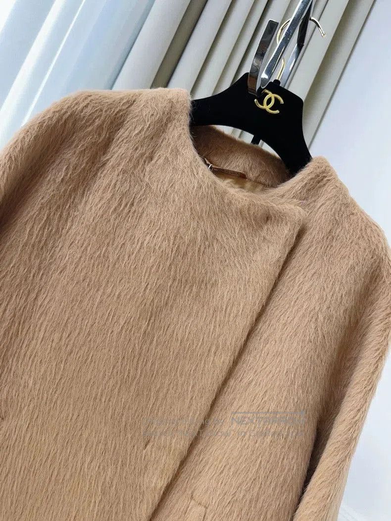 Max Mara MaxMara Studio Alpaca Wool Short Coat. Size M / US 6-8 / IT 42-44 - 3 Thumbnail