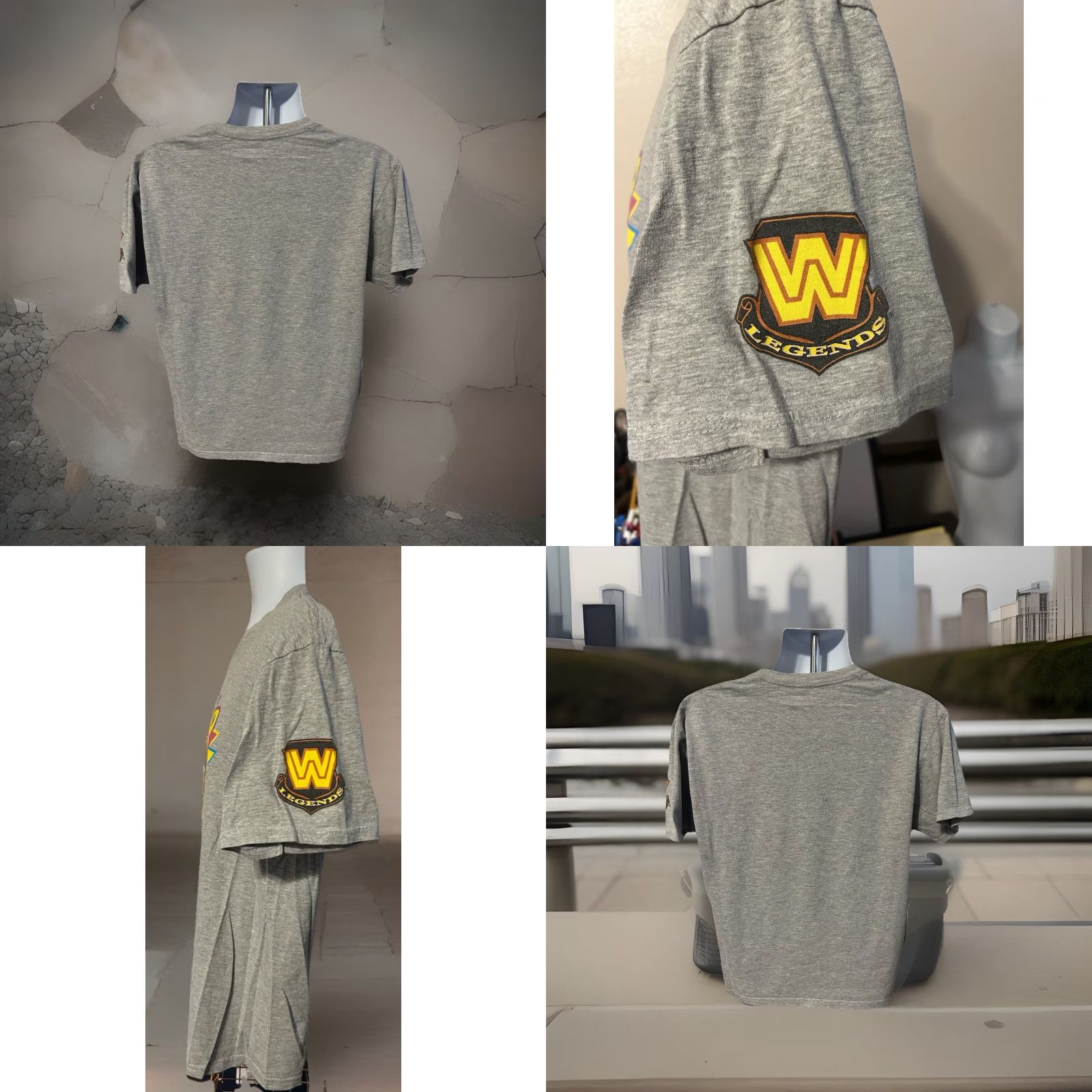 Vintage WWE Ultimate Warrior Legends Shirt T-Shirt Men Large Heather Gray Graphic Tee Wrestlemania Wrestling WWF WWE Front Graphics Size US L / EU 52-54 / 3 - 10 Thumbnail