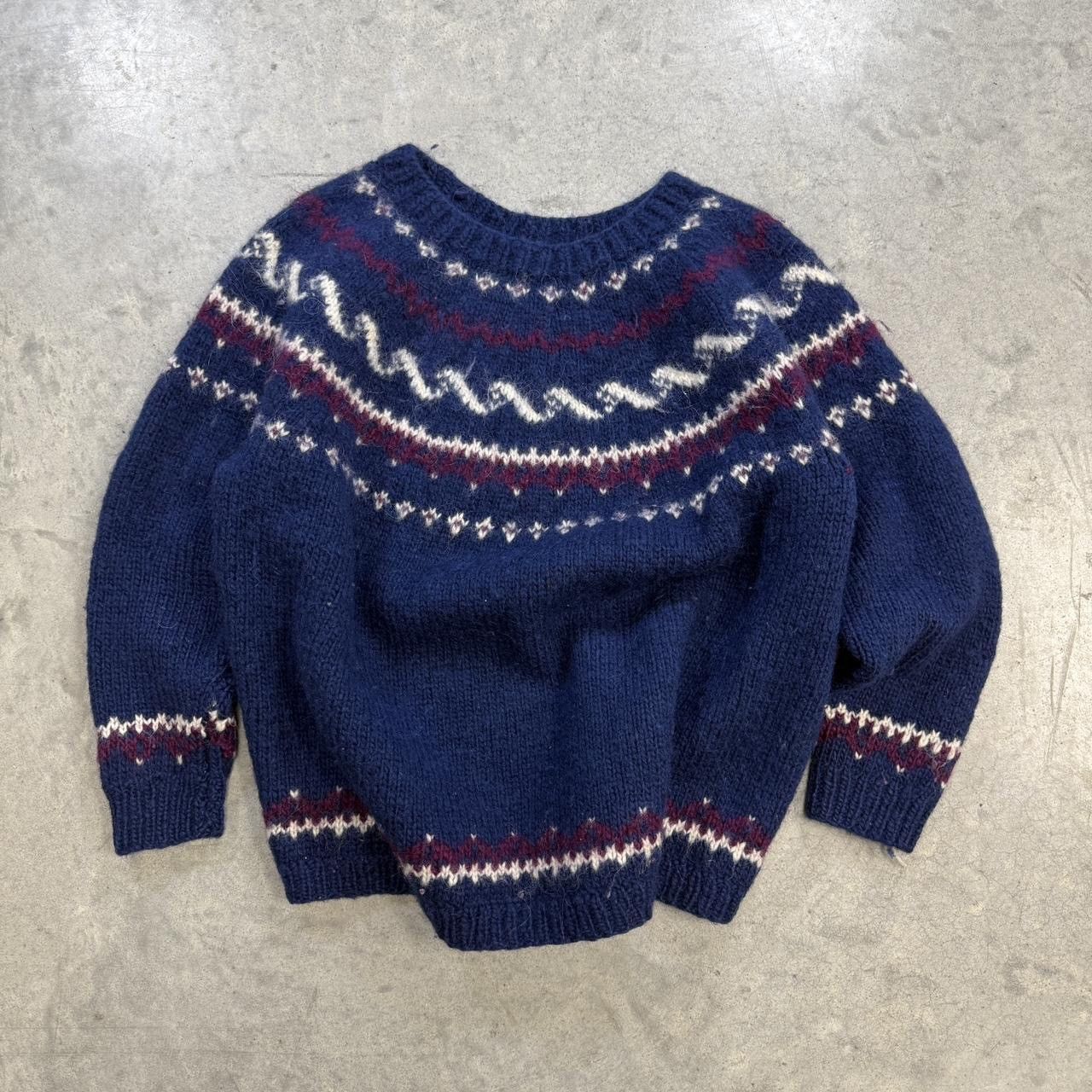 Other Vintage handmade 1980s wool pattern sweater Size US M / EU 48-50 / 2 - 1 Thumbnail