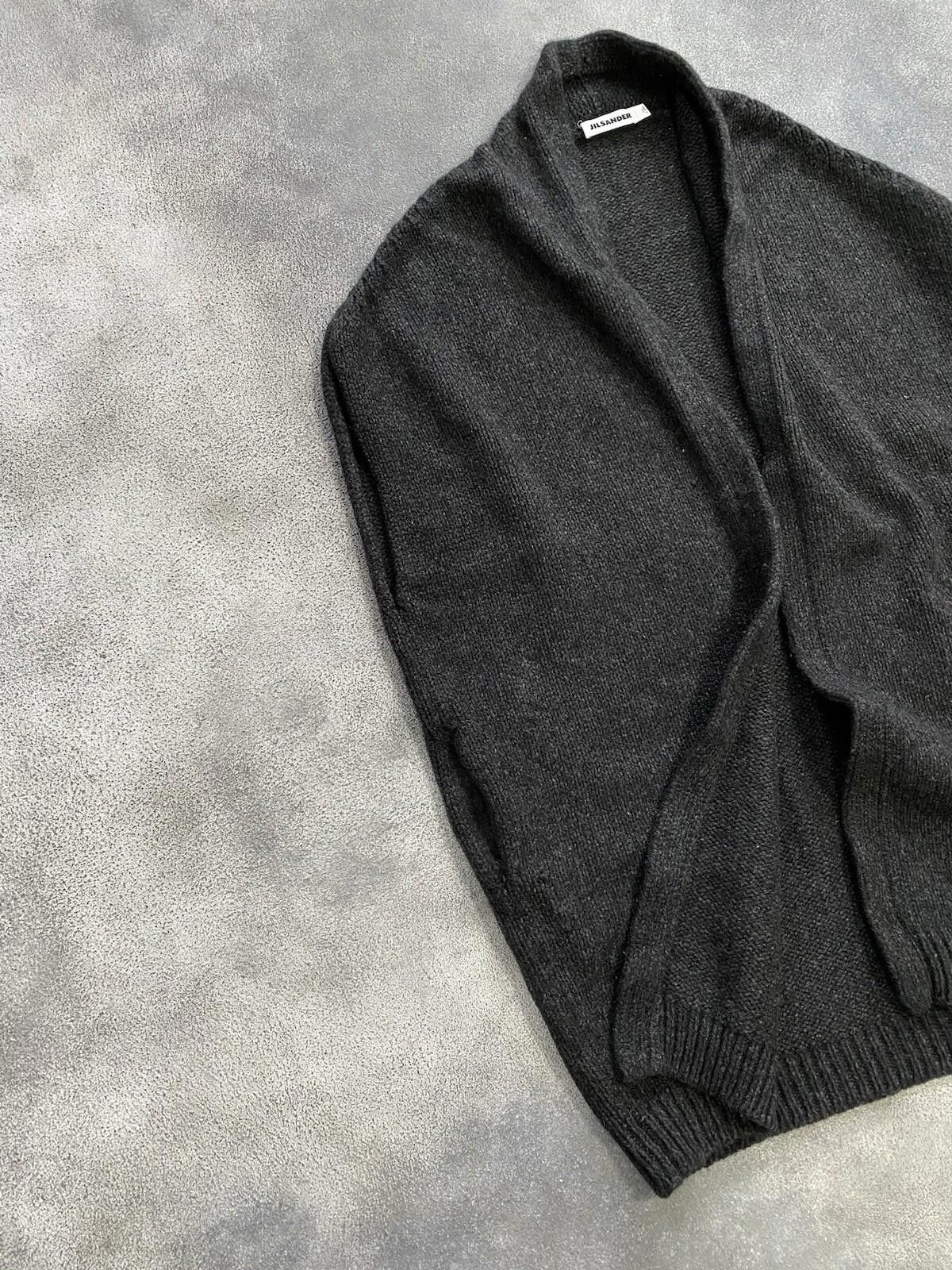 Jil Sander 2017 Jil Sander 100% Cashmere Extra-Long Knit Cape Vest Size L / US 10 / IT 46 - 4 Thumbnail