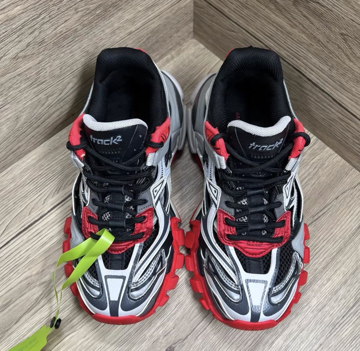 Balenciaga Balenciaga Track 2.0 Red-Grey Dad Sneakers J41 Size US 5 / IT 35 - 2 Thumbnail