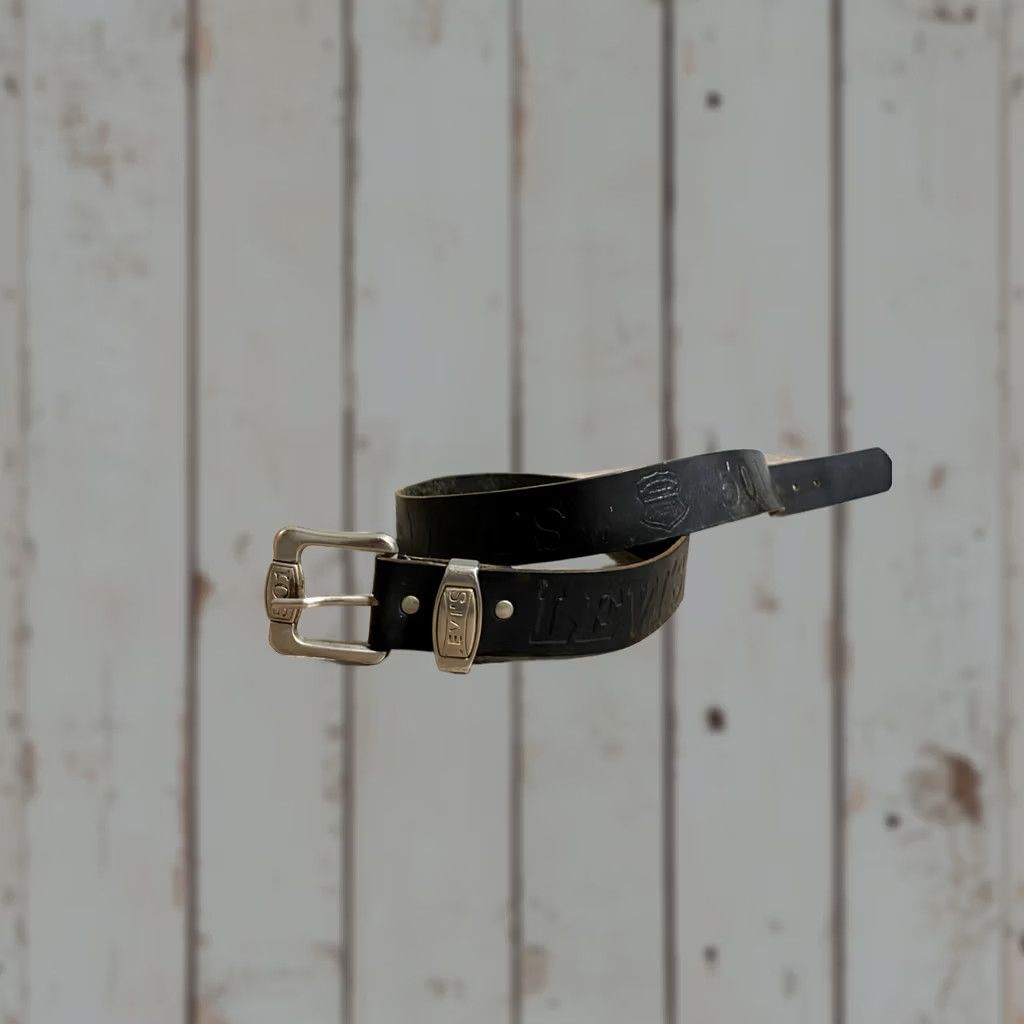 Levi's VINTAGE Levi’s Leather Japanese Metal Punk Rock Emo One Size Mens Black Size ONE SIZE - 1 Thumbnail