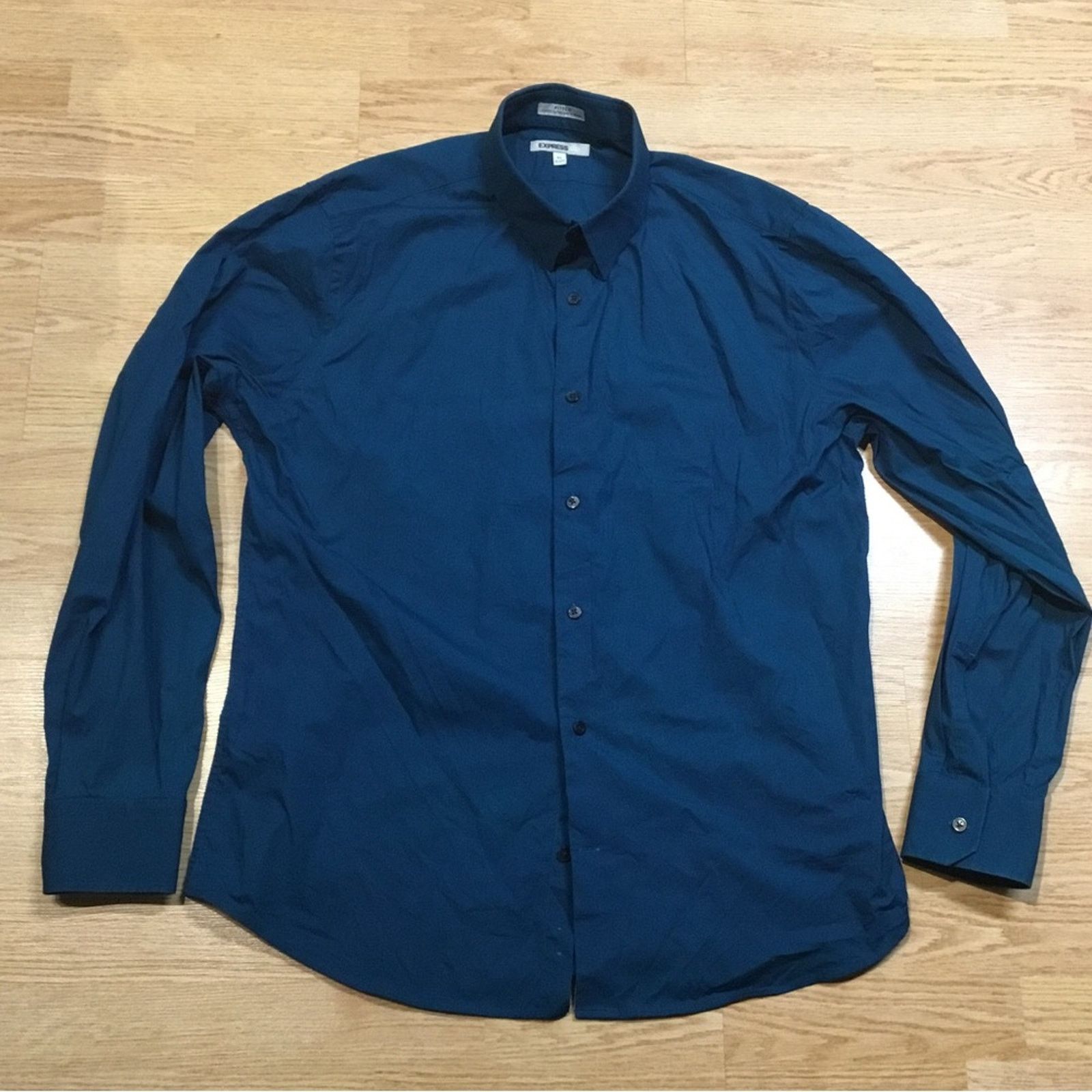 Express Express Fitted Stretch Cotton Shirt Size US XL / EU 56 / 4 - 3 Thumbnail