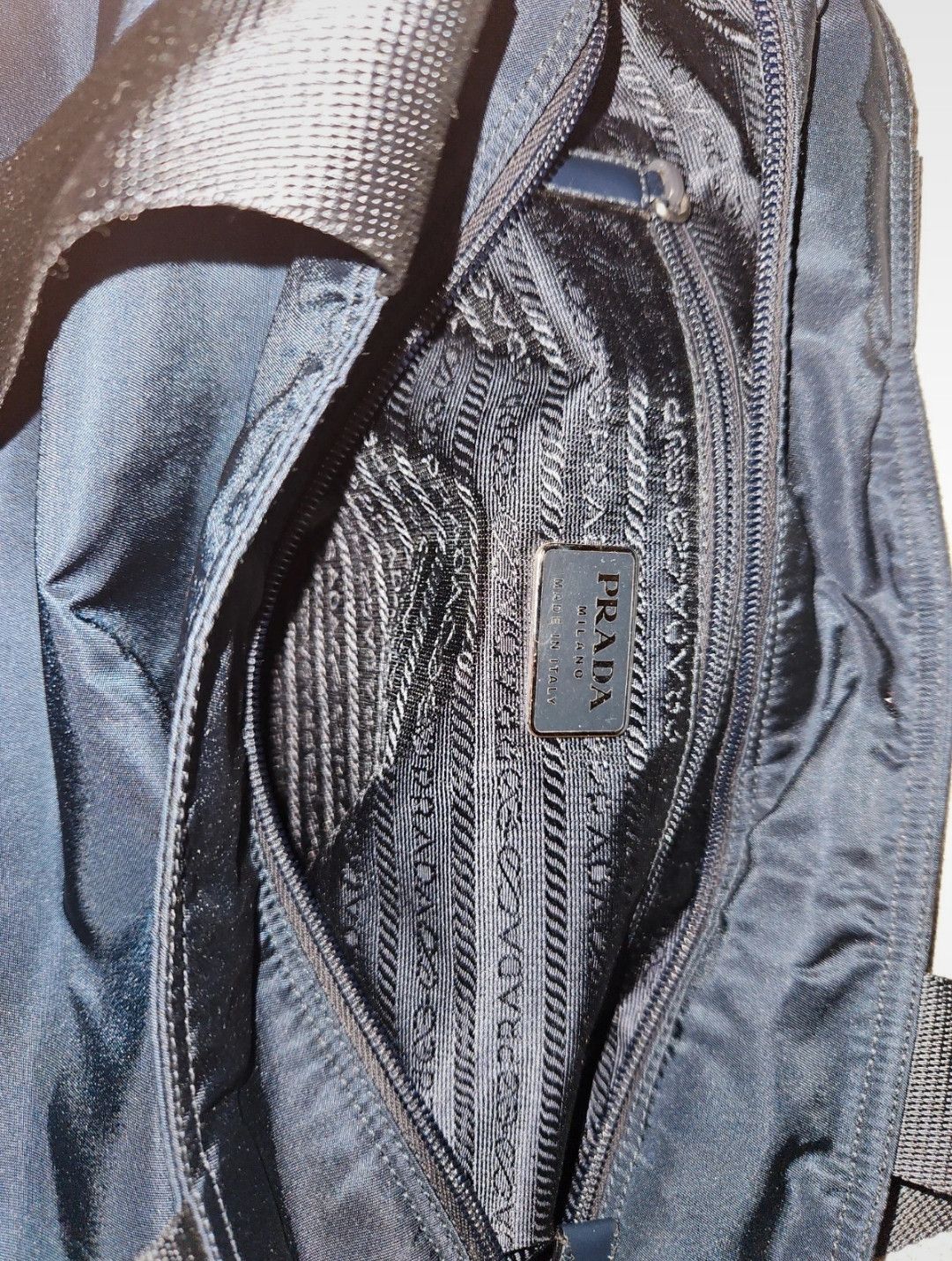 Prada Prada tote bag in blue nylon Size ONE SIZE - 4 Thumbnail
