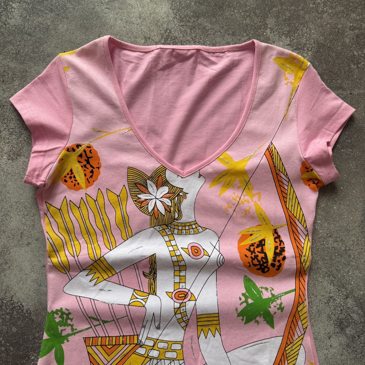 Hysteric Glamour Amazing 2000’s Aesthetic Glam Y2K Sexy Girl Printed T-Shirt Size M / US 6-8 / IT 42-44 - 3 Thumbnail