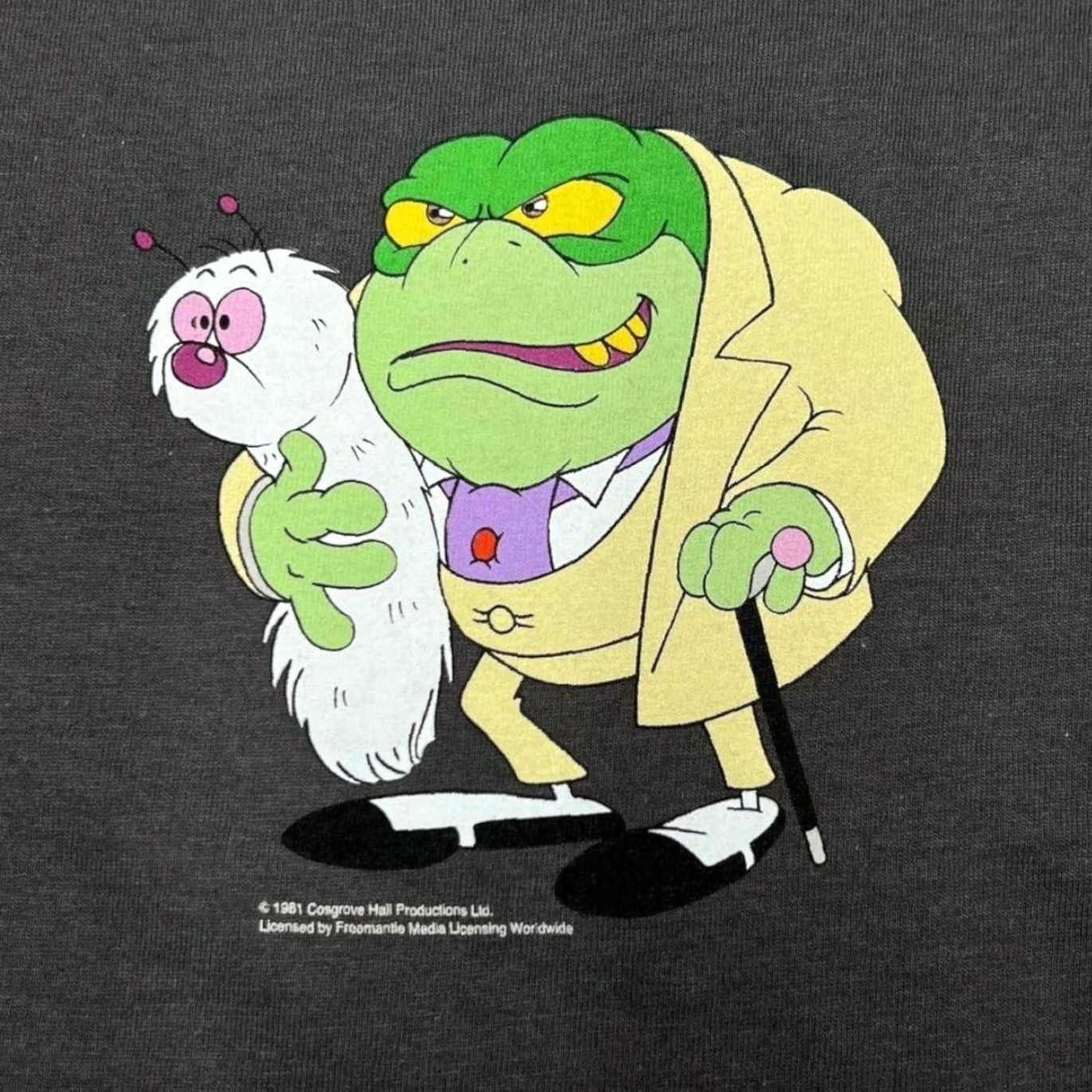 Fruit Of The Loom Fruit of the Loom T-Shirt Mens Cartoon Danger Mouse Baron Greenback Graphic Print Crew Neck Grey M Size US M / EU 48-50 / 2 - 4 Thumbnail