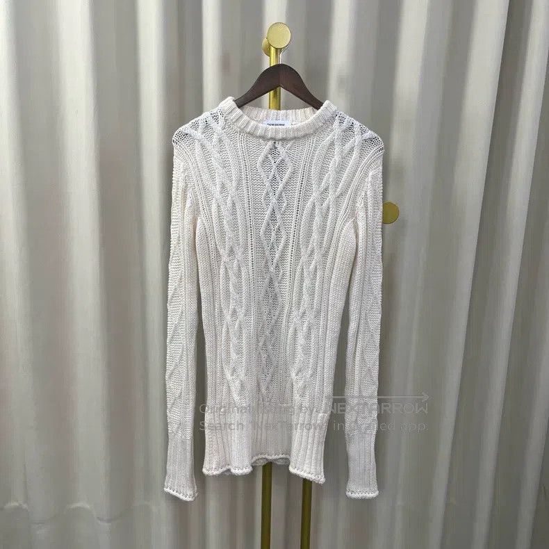 Thom Browne Thom Browne White Color Block Sweater Size US XS / EU 42 / 0 - 1 Thumbnail
