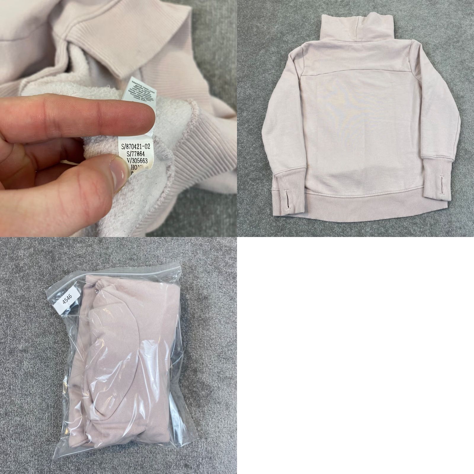 Athleta Athleta Sweatshirt Funnel Neck Thumbhole Womens Small Faint Pink Athletic 870421 Size S / US 4 / IT 40 - 8 Thumbnail