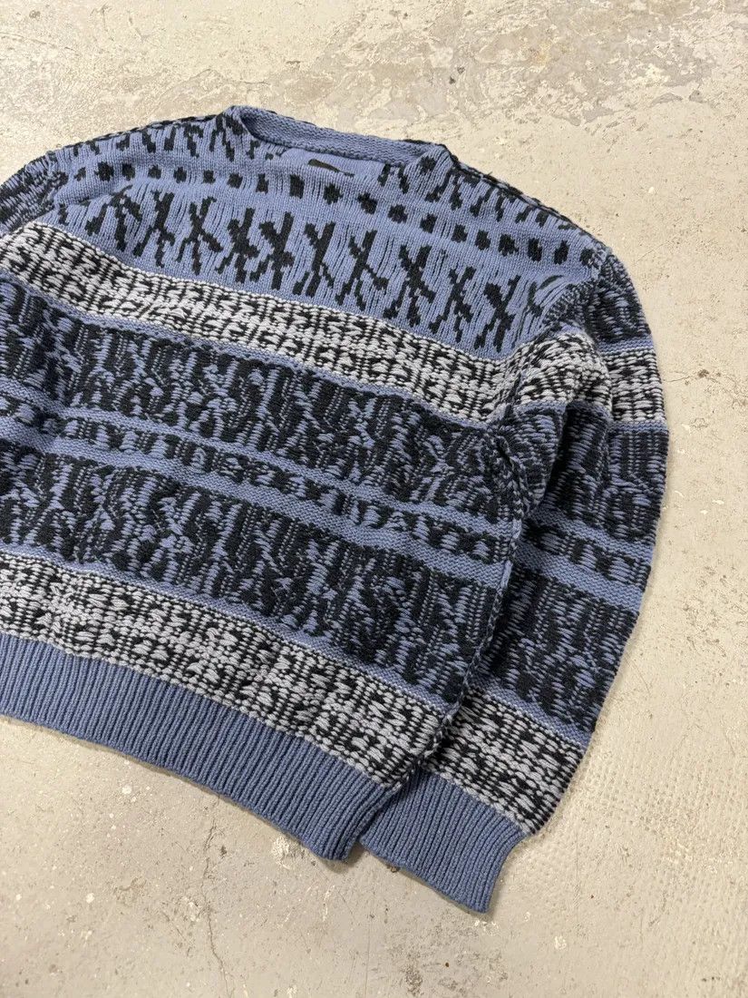 Designer × Givenchy × Vintage Givenchy x Chito Float Stitch Lambswool Blue Sweater Size US L / EU 52-54 / 3 - 7 Thumbnail