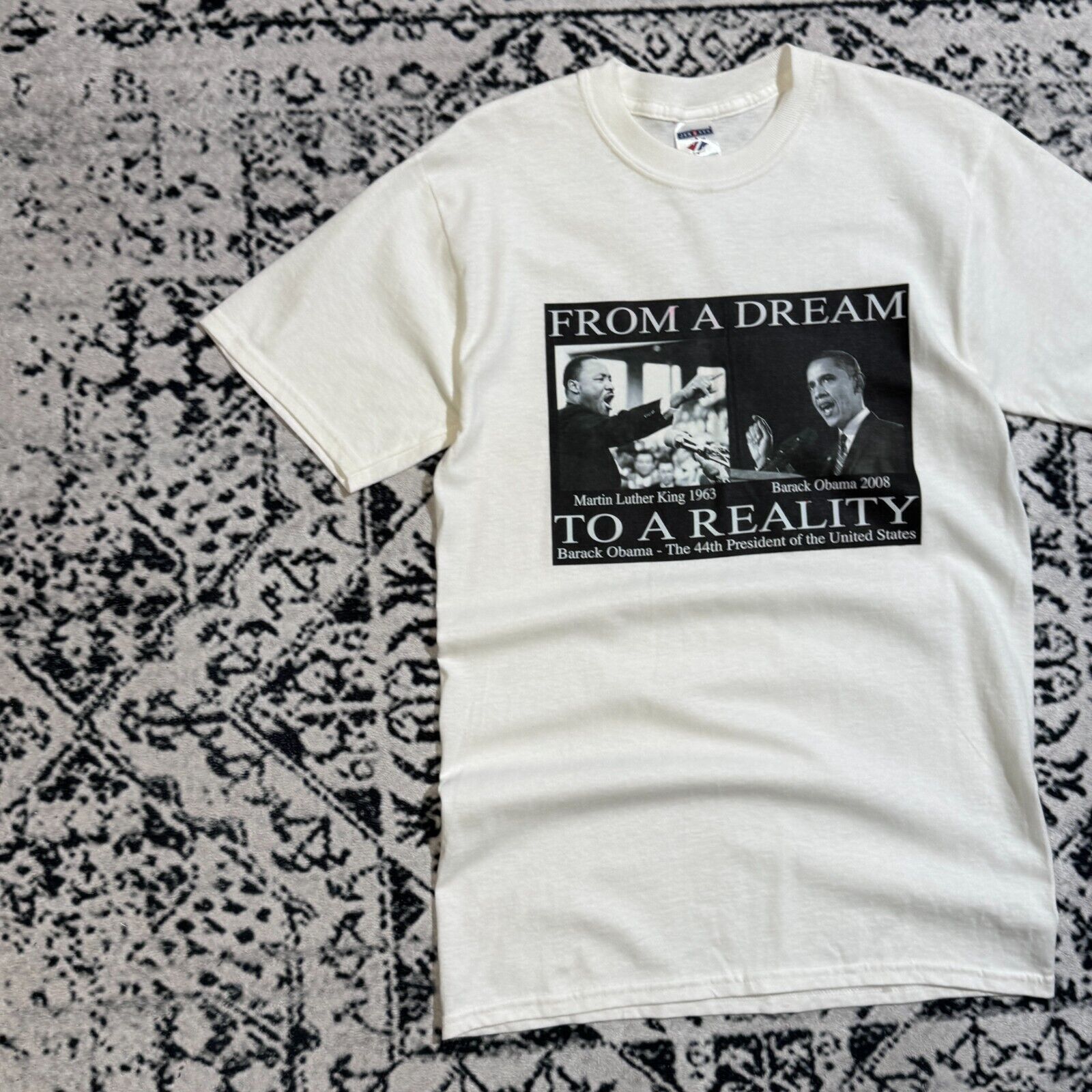 Vintage Vintage White Cotton T-Shirt Size S Martin Luther King Obama Size US S / EU 44-46 / 1 - 3 Thumbnail