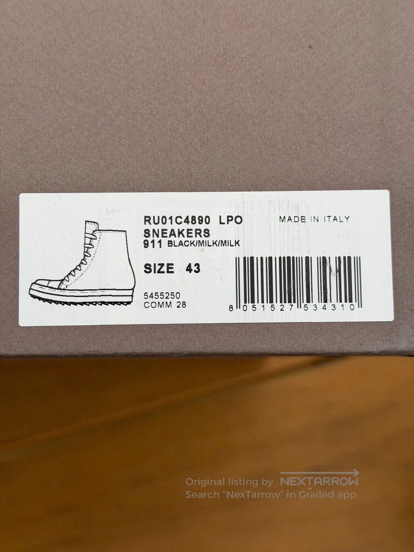 Rick Owens Rick Owens High-Top Leather Sneakers. Size US 10 / EU 43 - 8 Thumbnail