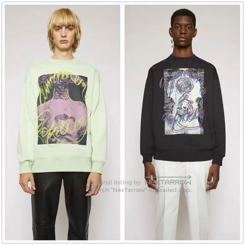 Acne Studios Acne Studios Graffiti Sweatshirt, Green Size US S / EU 44-46 / 1 - 6 Thumbnail