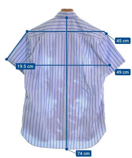 Comme des Garcons SHIRT Shirt Stripes Coconut Tree design button up Blue x white Size US XS / EU 42 / 0 - 3 Thumbnail