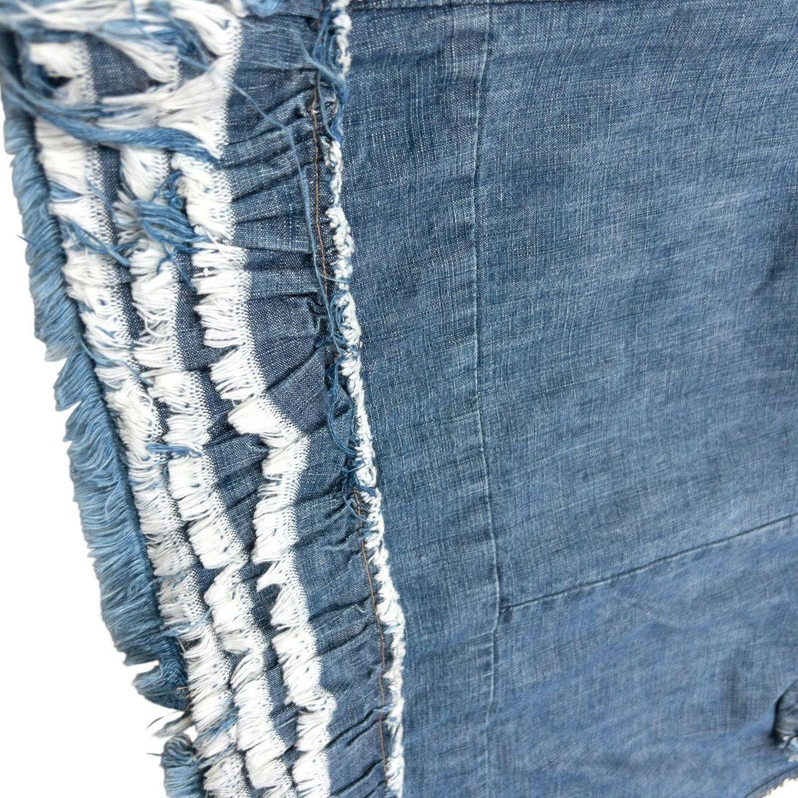 Zucca Vintage Zucca By Issey Miyake Denim Ruffle Skirt Size W29 Size 30" / US 8 / IT 44 - 6 Thumbnail