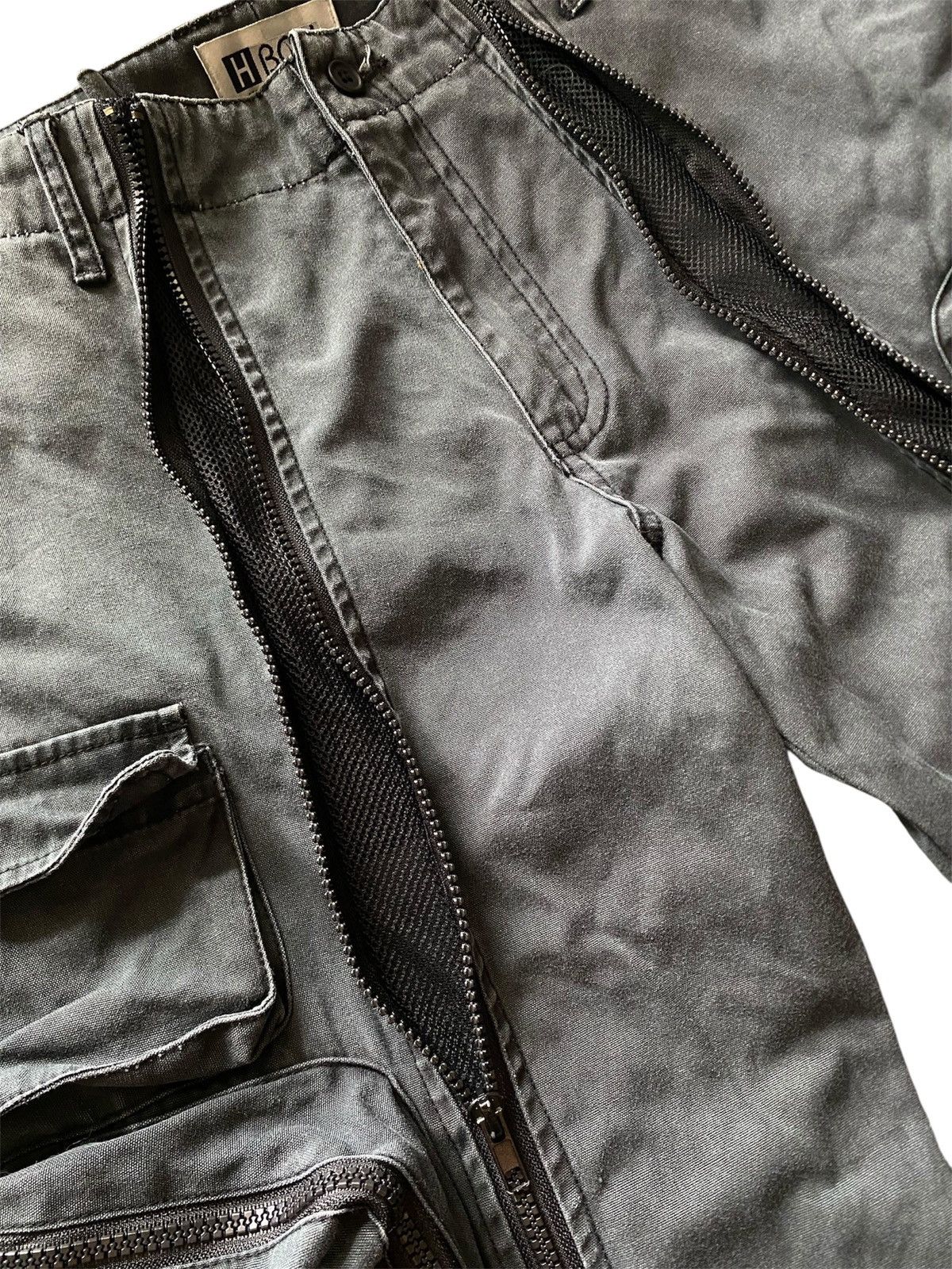 Japanese Brand Vintage Y2K Archive M-Pocket Mesh Venti Cargo Pants Charcoal Size US 34 / EU 50 - 5 Thumbnail