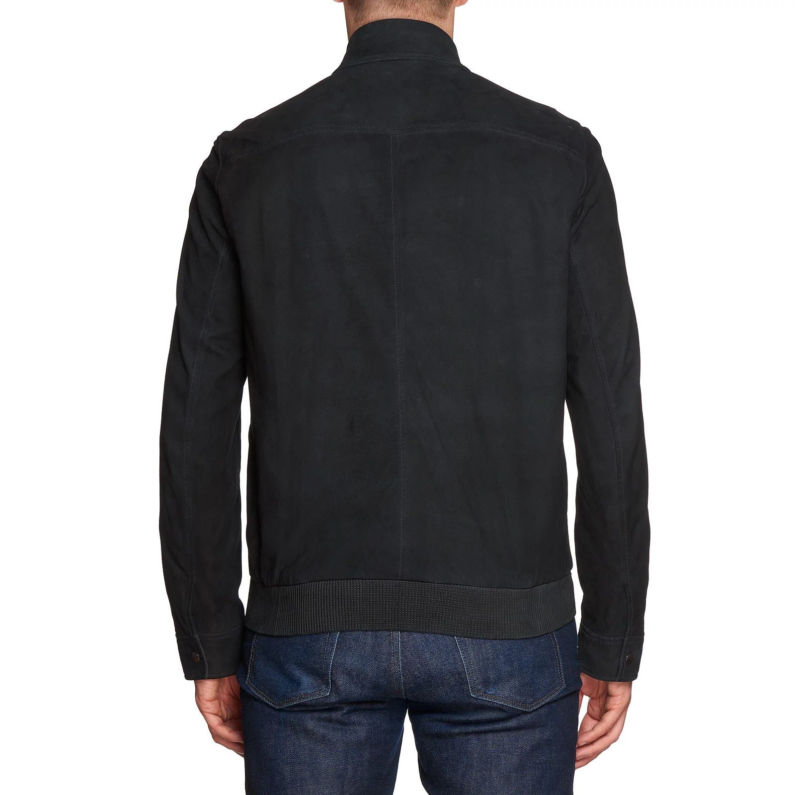 Bottega Veneta BOTTEGA VENETA Black Sheepskin Suede Leather Flight Jacket Size US M / EU 48-50 / 2 - 3 Thumbnail