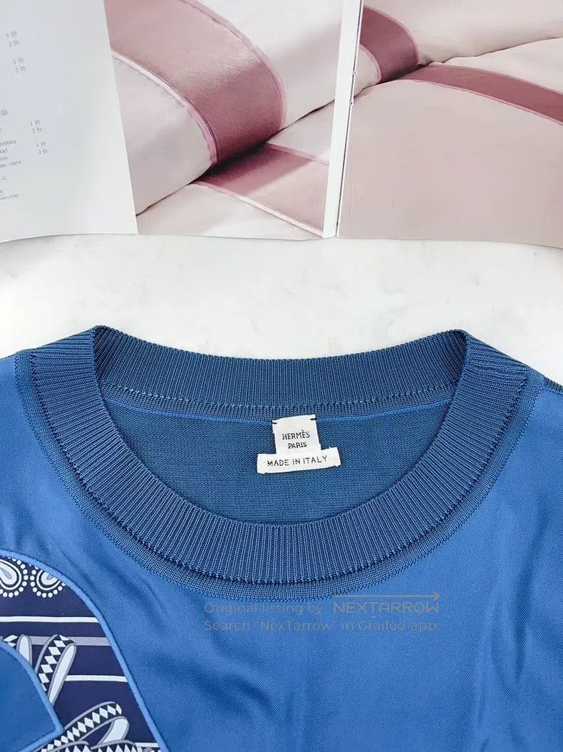Hermes Hermes Lake Blue Pig Nose Sweatshirt Size XS / US 0-2 / IT 36-38 - 4 Thumbnail