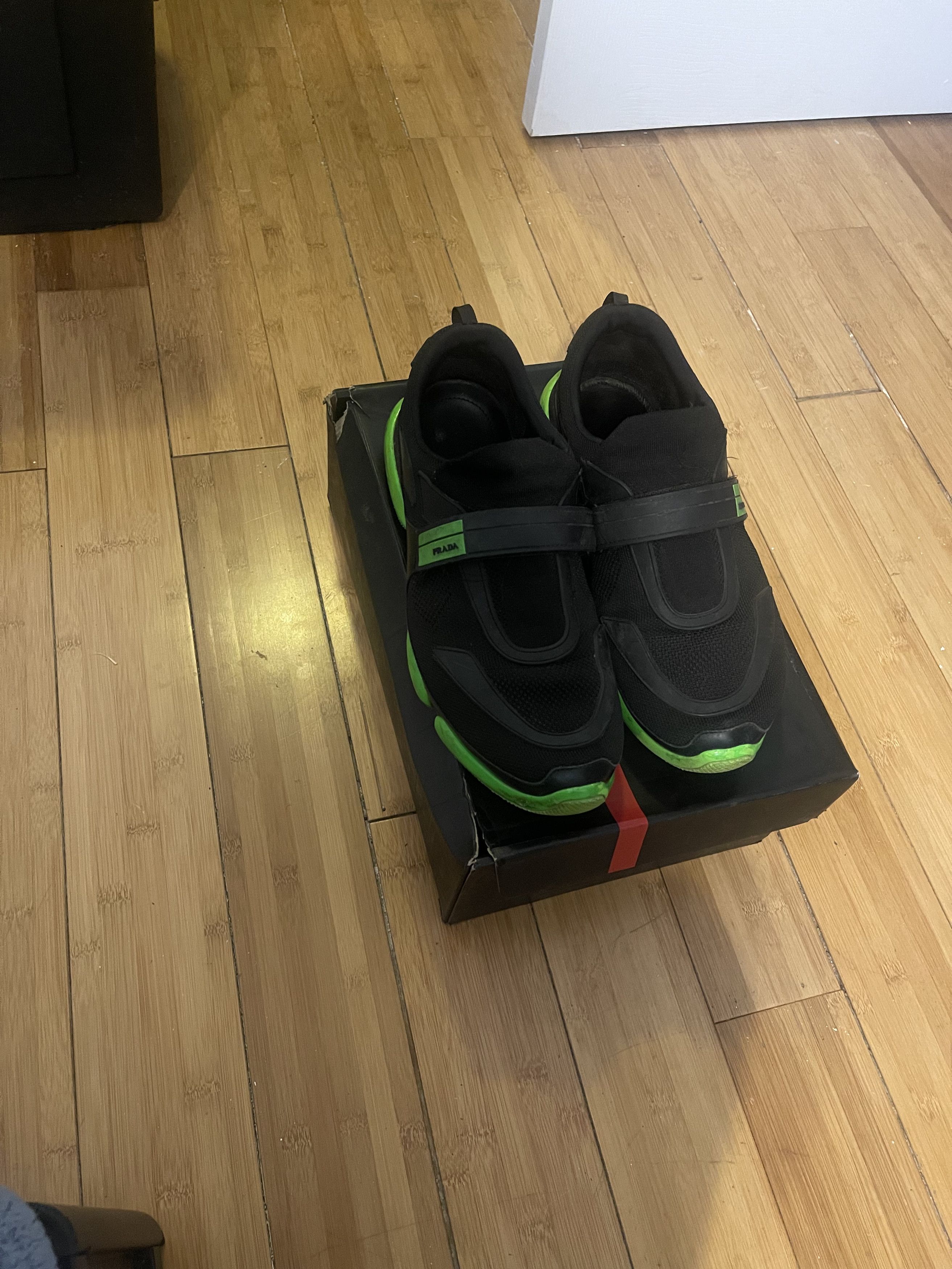 Prada Prada Sneaker Cloudburst Black Lime Green Size US 13 / EU 46 - 2 Thumbnail